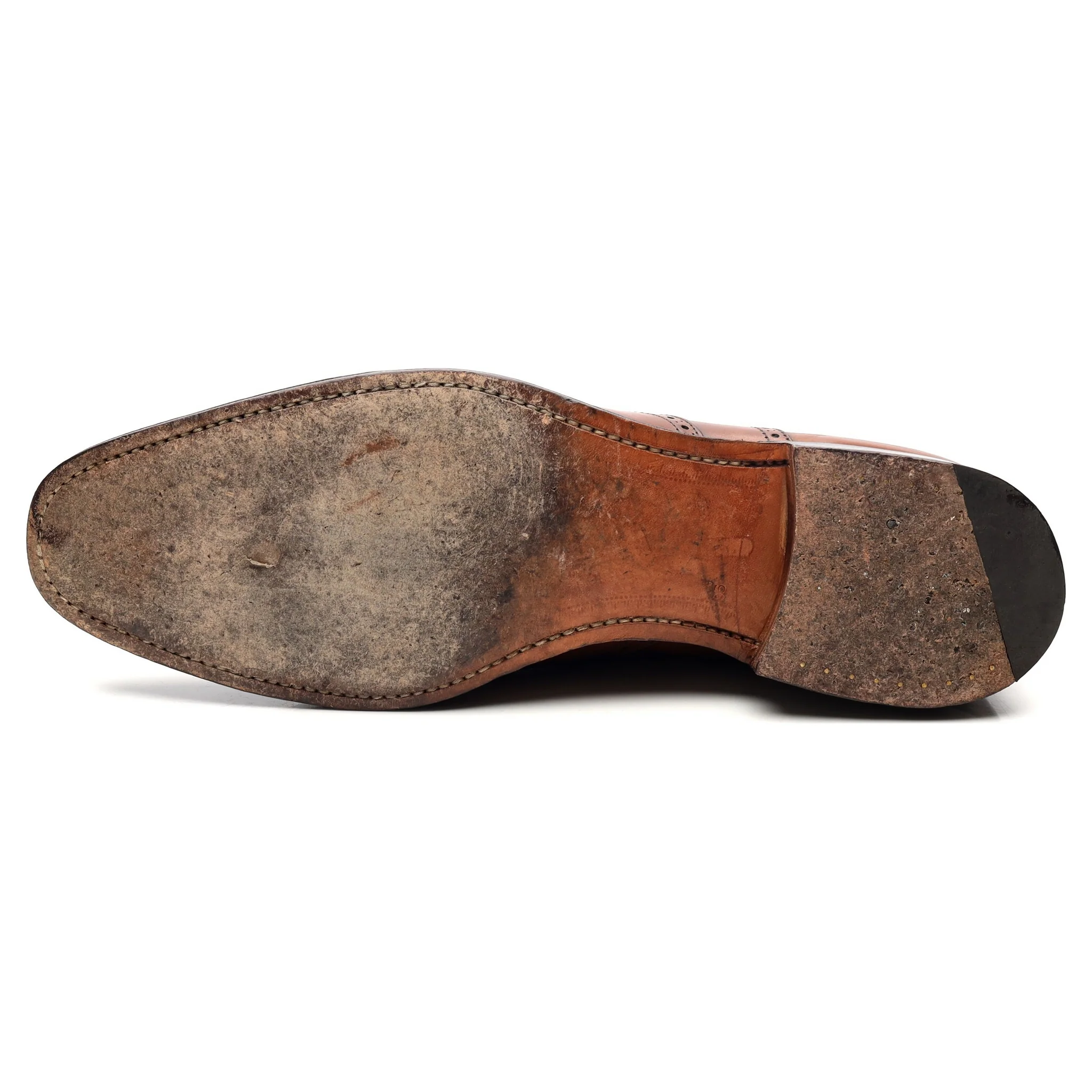 'Hailwood' Tan Brown Leather Oxford Brogue UK 9.5 F - Image 10
