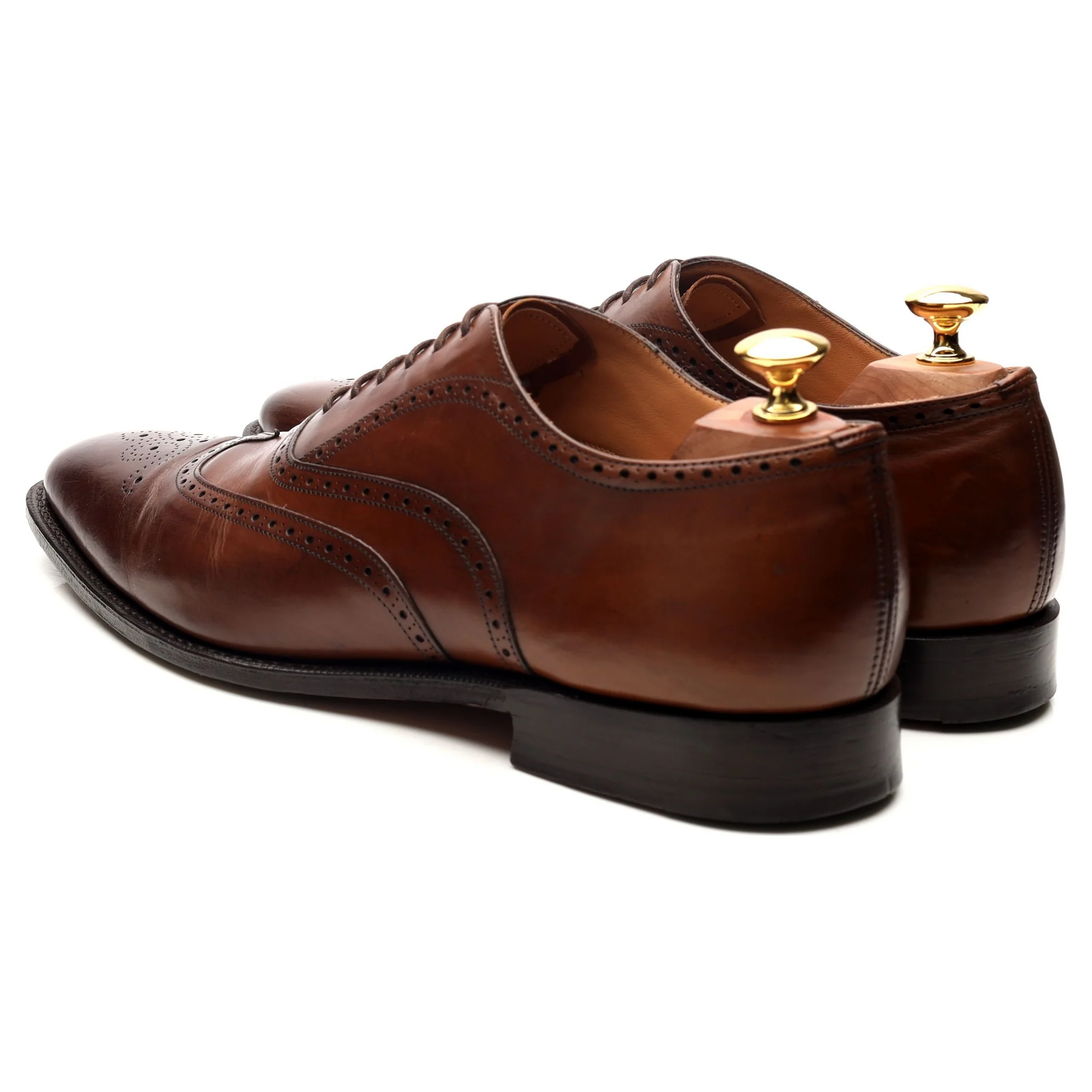 'Hailwood' Tan Brown Leather Oxford Brogue UK 9.5 F - Image 3