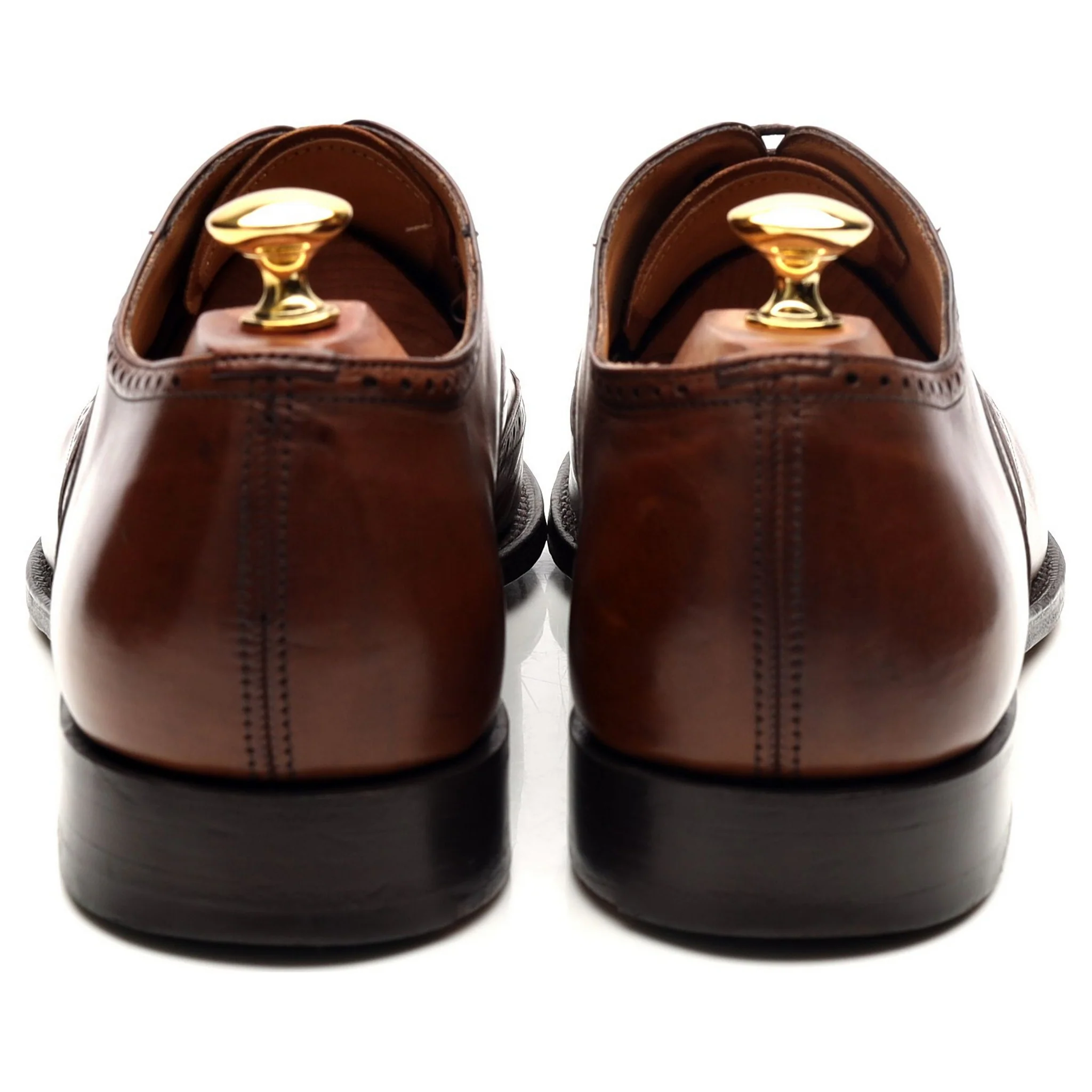 'Hailwood' Tan Brown Leather Oxford Brogue UK 9.5 F - Image 4