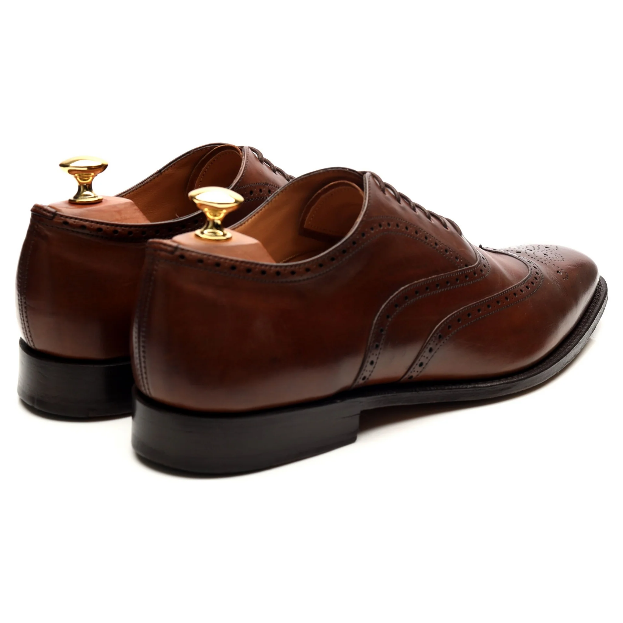 'Hailwood' Tan Brown Leather Oxford Brogue UK 9.5 F - Image 5