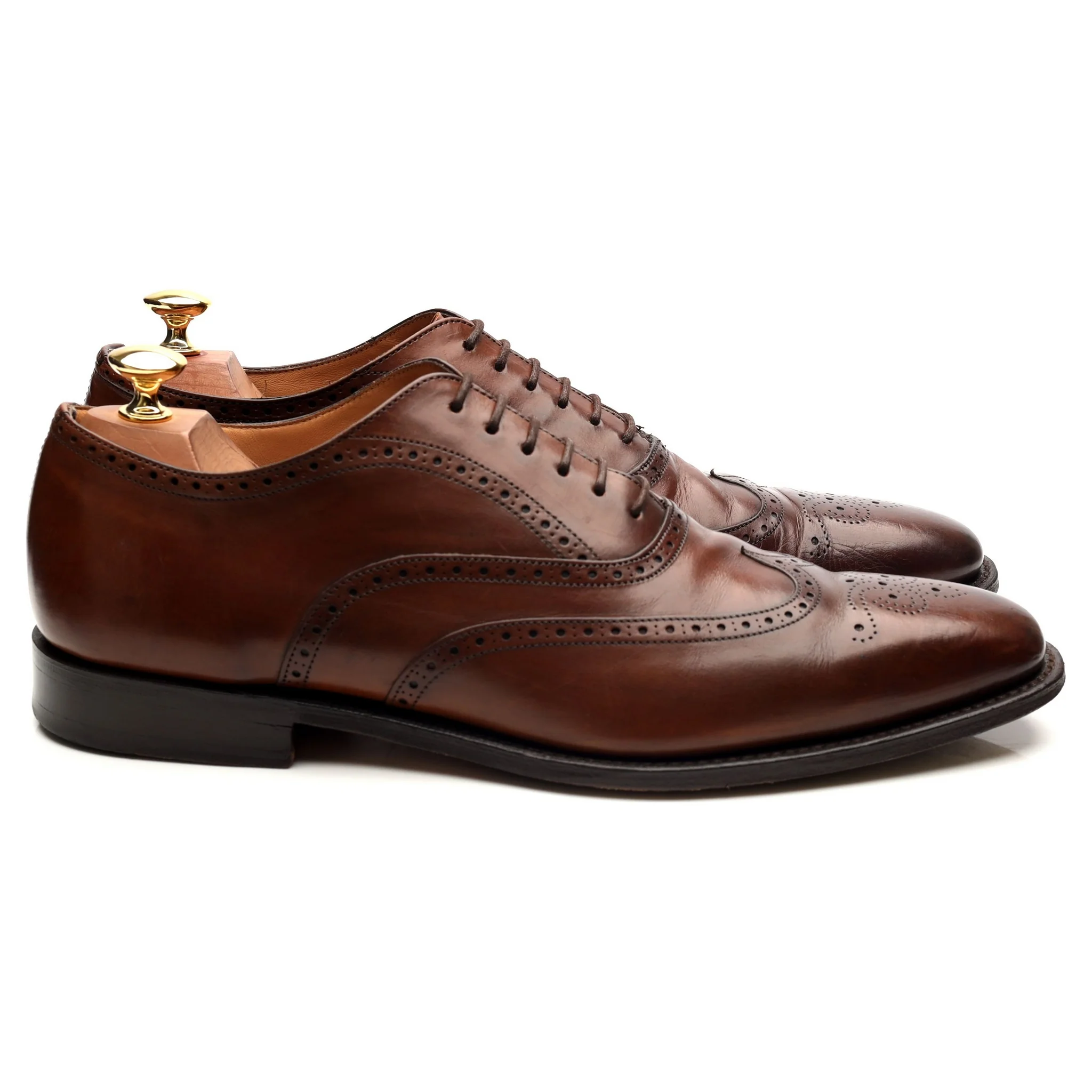 'Hailwood' Tan Brown Leather Oxford Brogue UK 9.5 F - Image 6