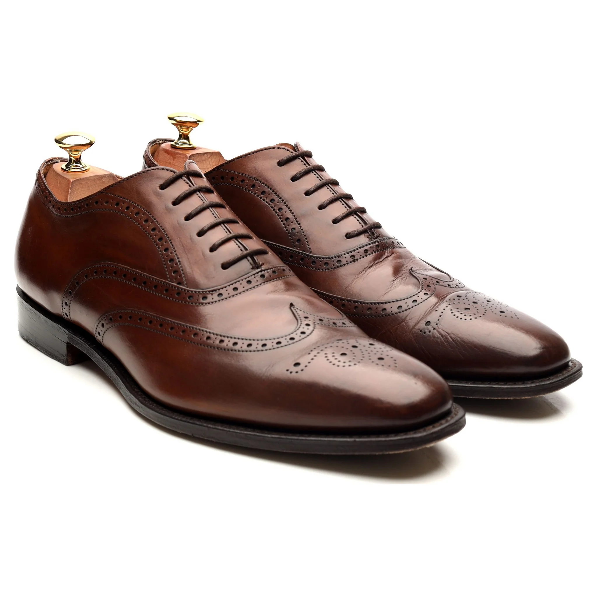 'Hailwood' Tan Brown Leather Oxford Brogue UK 9.5 F - Image 7