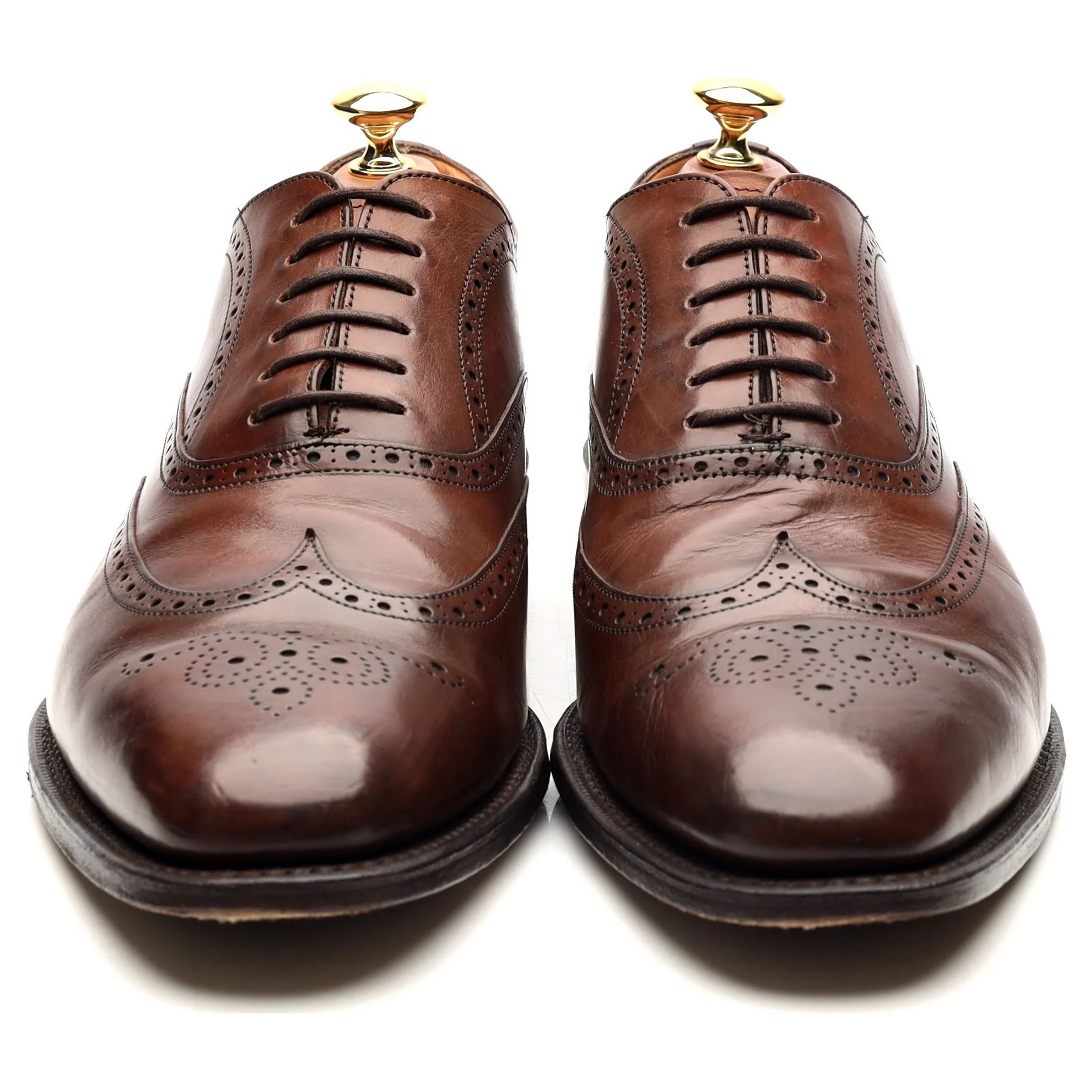 'Hailwood' Tan Brown Leather Oxford Brogue UK 9.5 F - Image 8