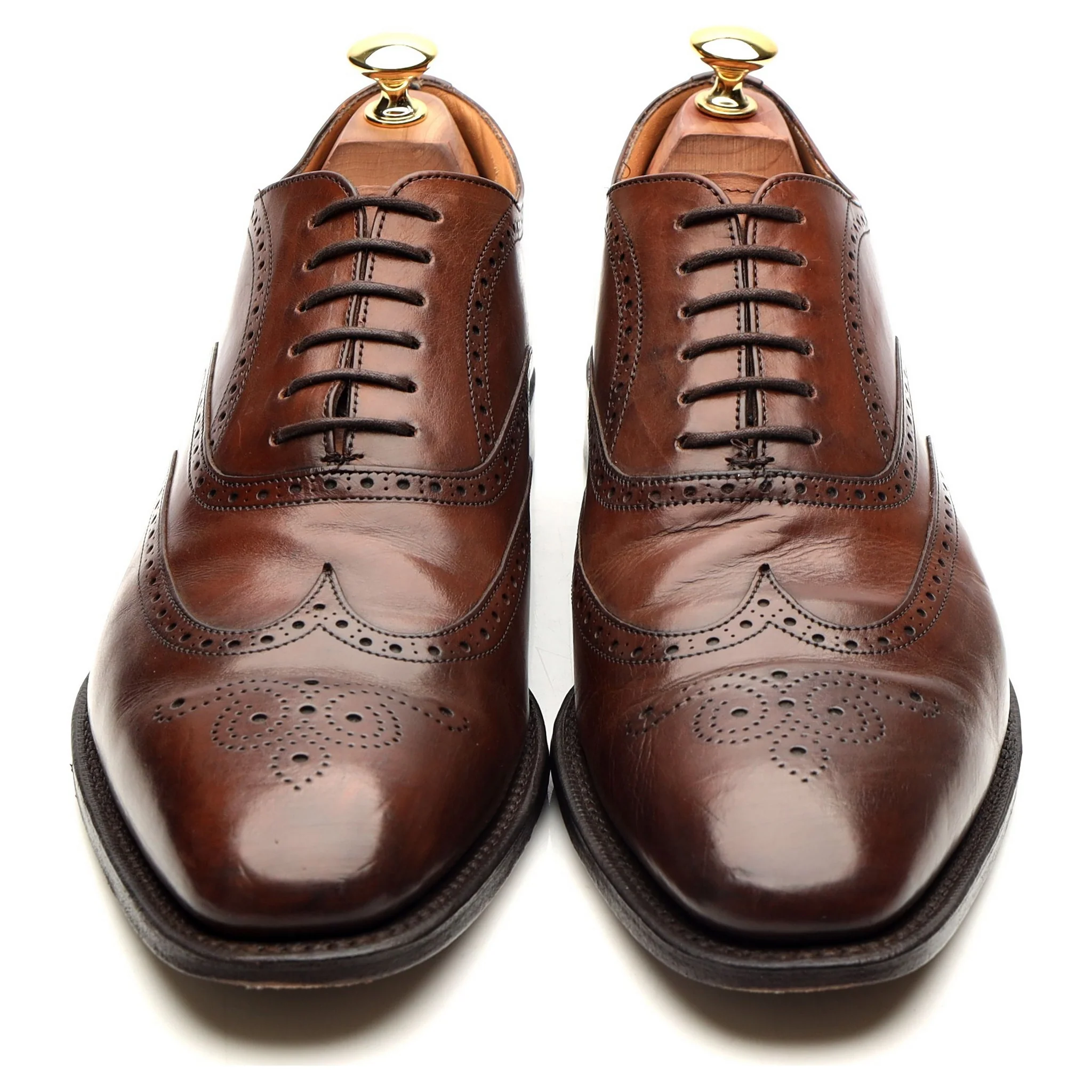 'Hailwood' Tan Brown Leather Oxford Brogue UK 9.5 F - Image 9