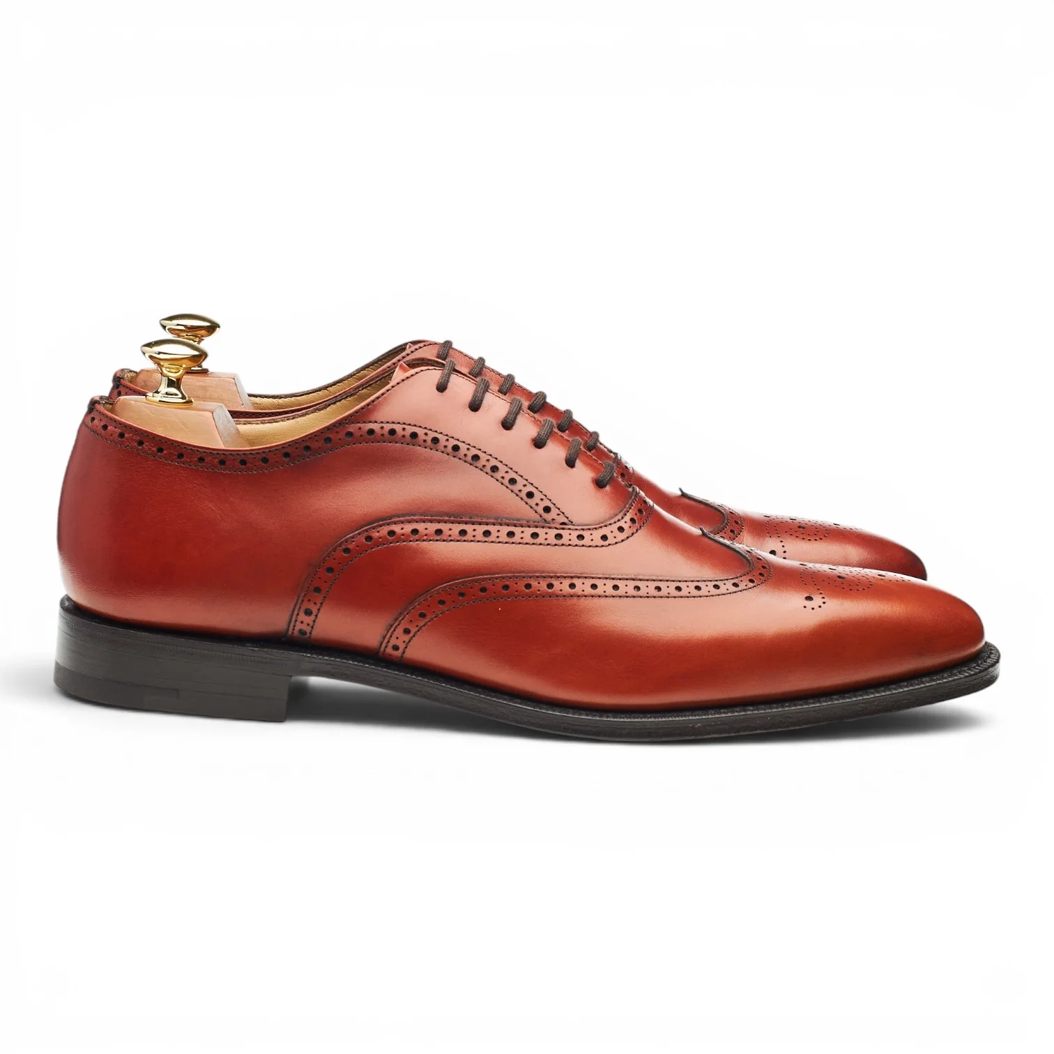 'Hailwood' Tan Brown Leather Oxford Brogues UK 9.5 F