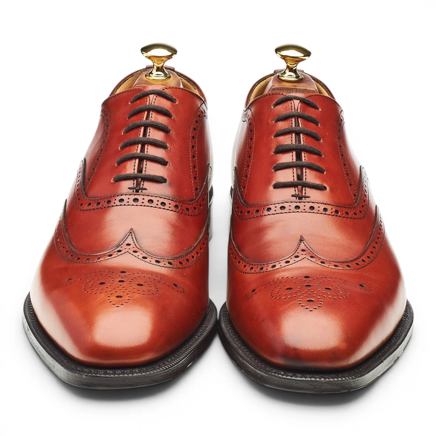 'Hailwood' Tan Brown Leather Oxford Brogues UK 9.5 F - Image 2