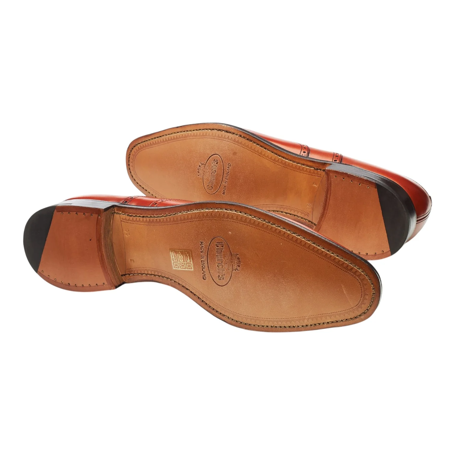 'Hailwood' Tan Brown Leather Oxford Brogues UK 9.5 F - Image 5
