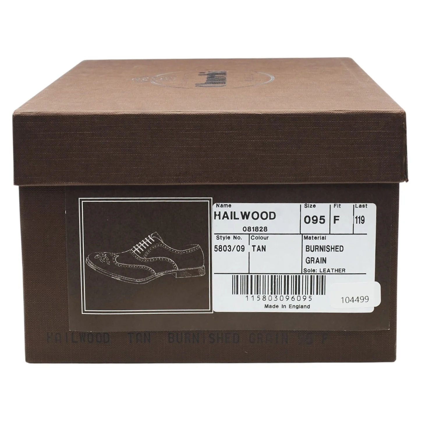 'Hailwood' Tan Brown Leather Oxford Brogues UK 9.5 F - Image 8
