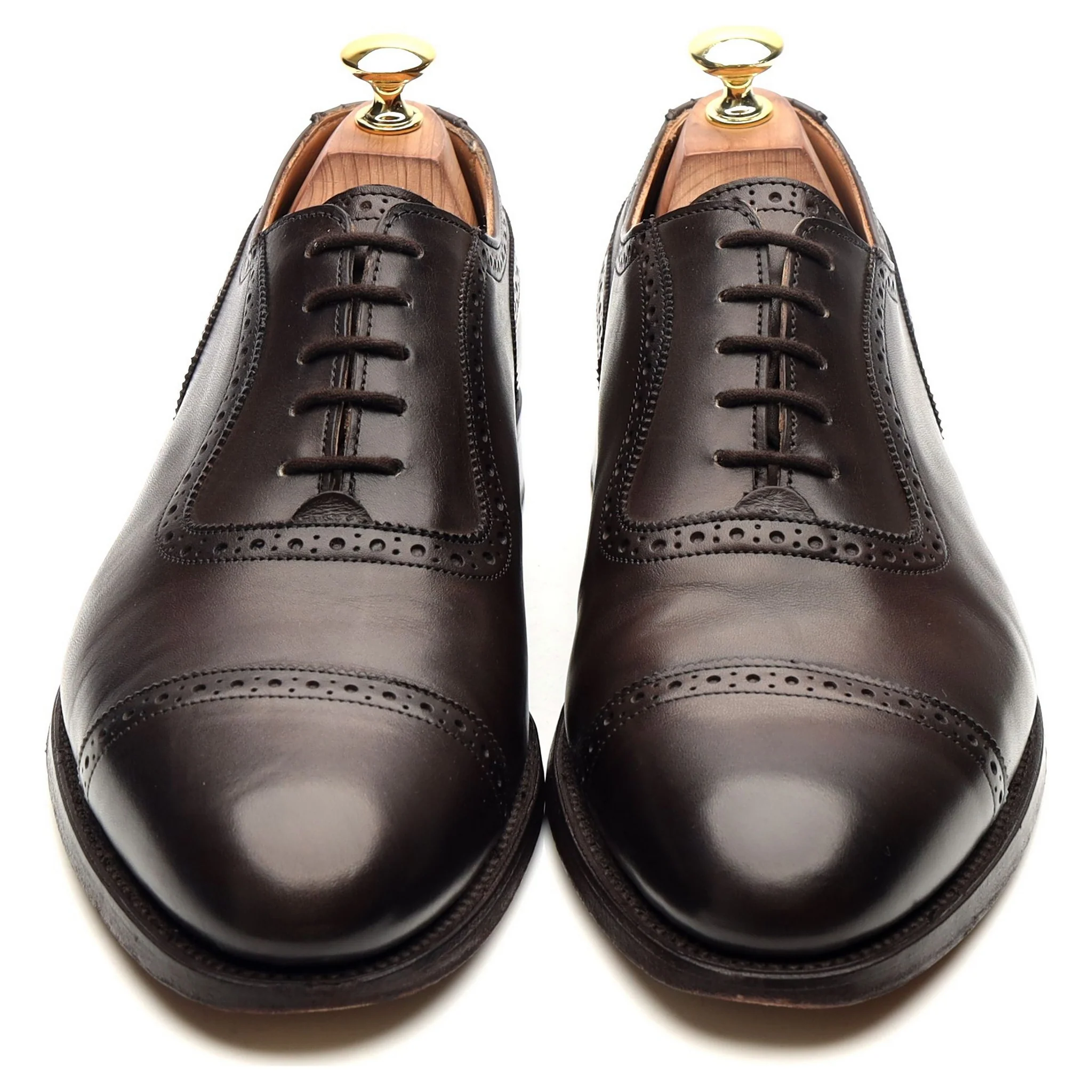 'Hamilton' Dark Brown Leather Oxford UK 8.5 - Image 9
