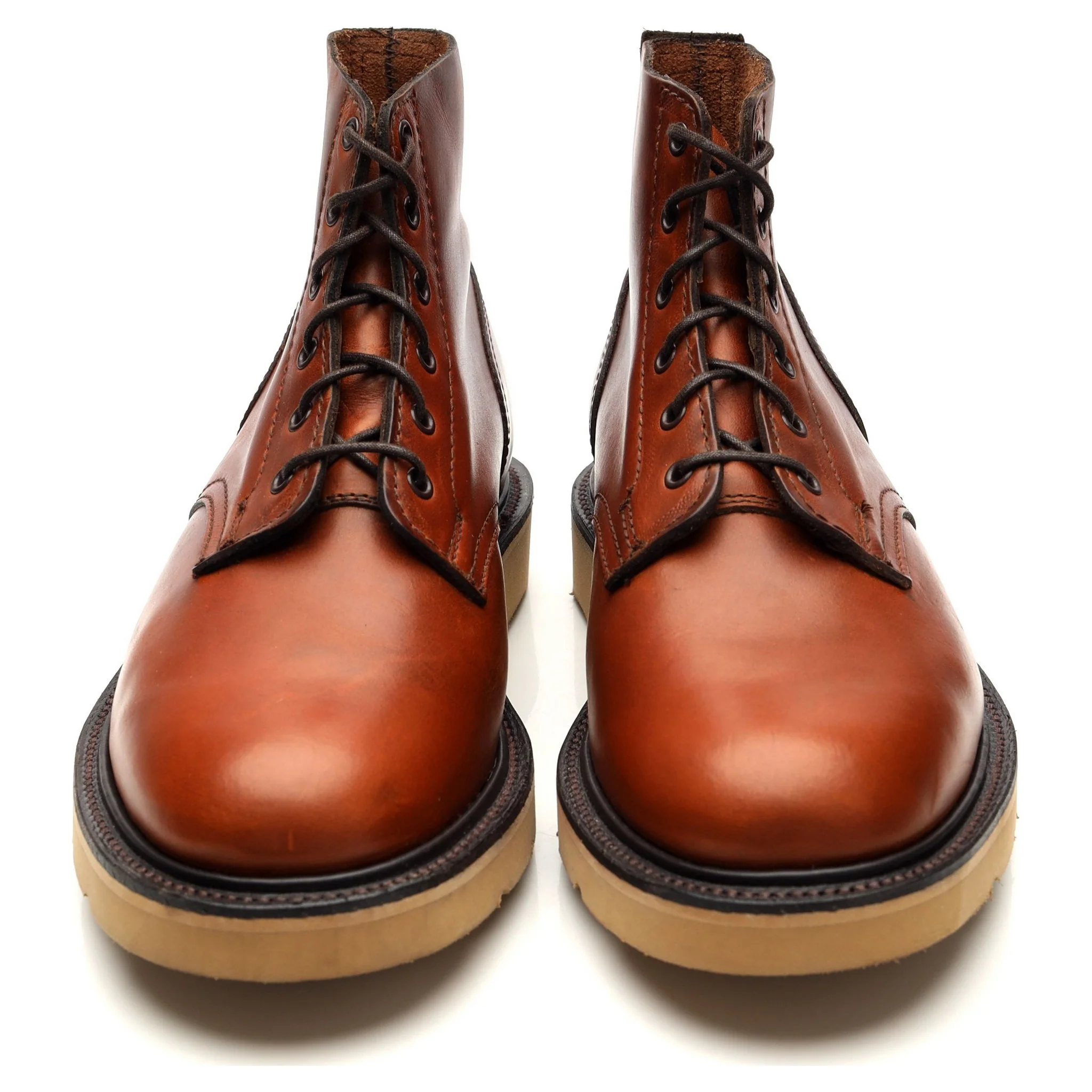 'Harrison' Tan Brown Leather Boots UK 6.5 - Image 2
