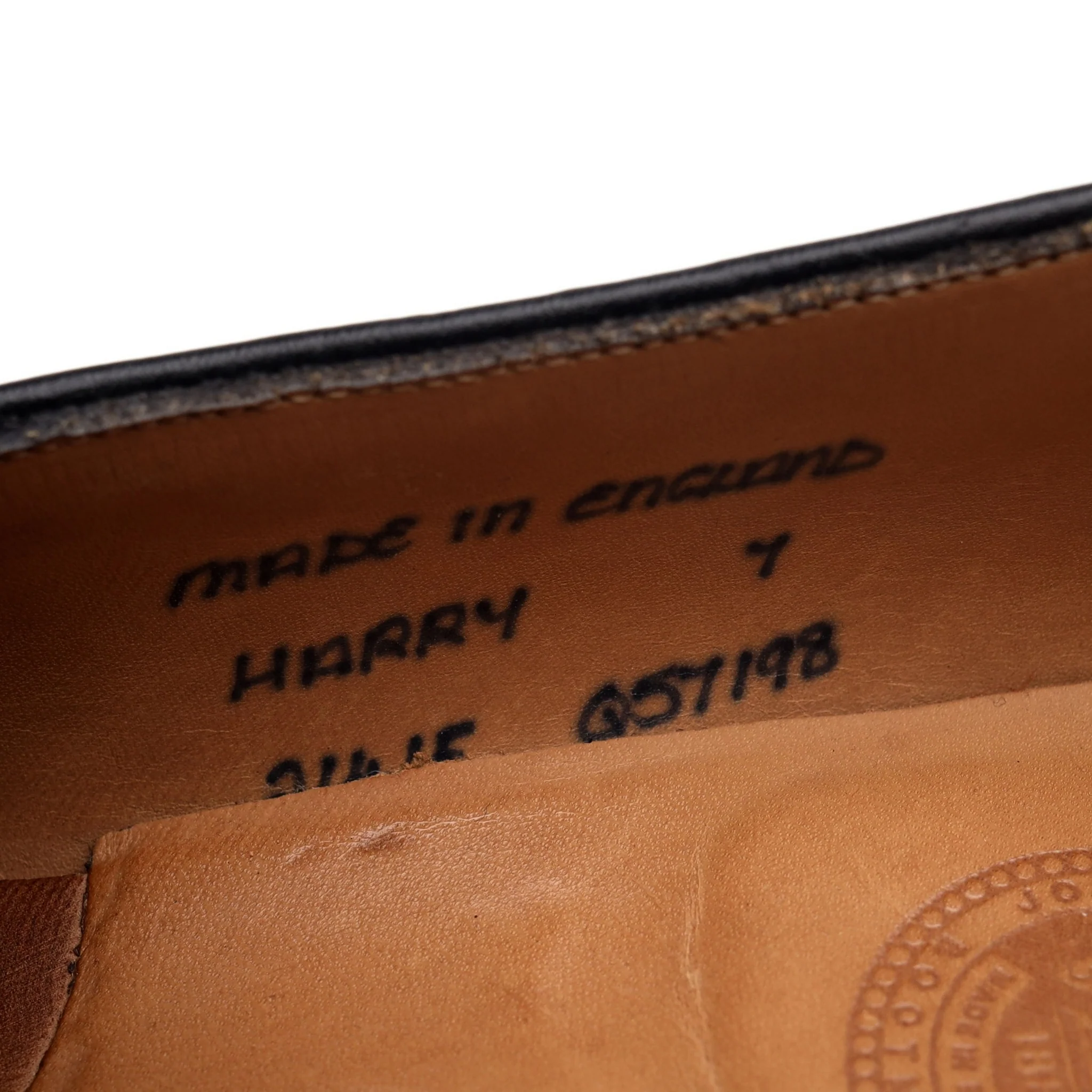 'Harry' Black Leather Tassel Loafers UK 7 F - Image 7