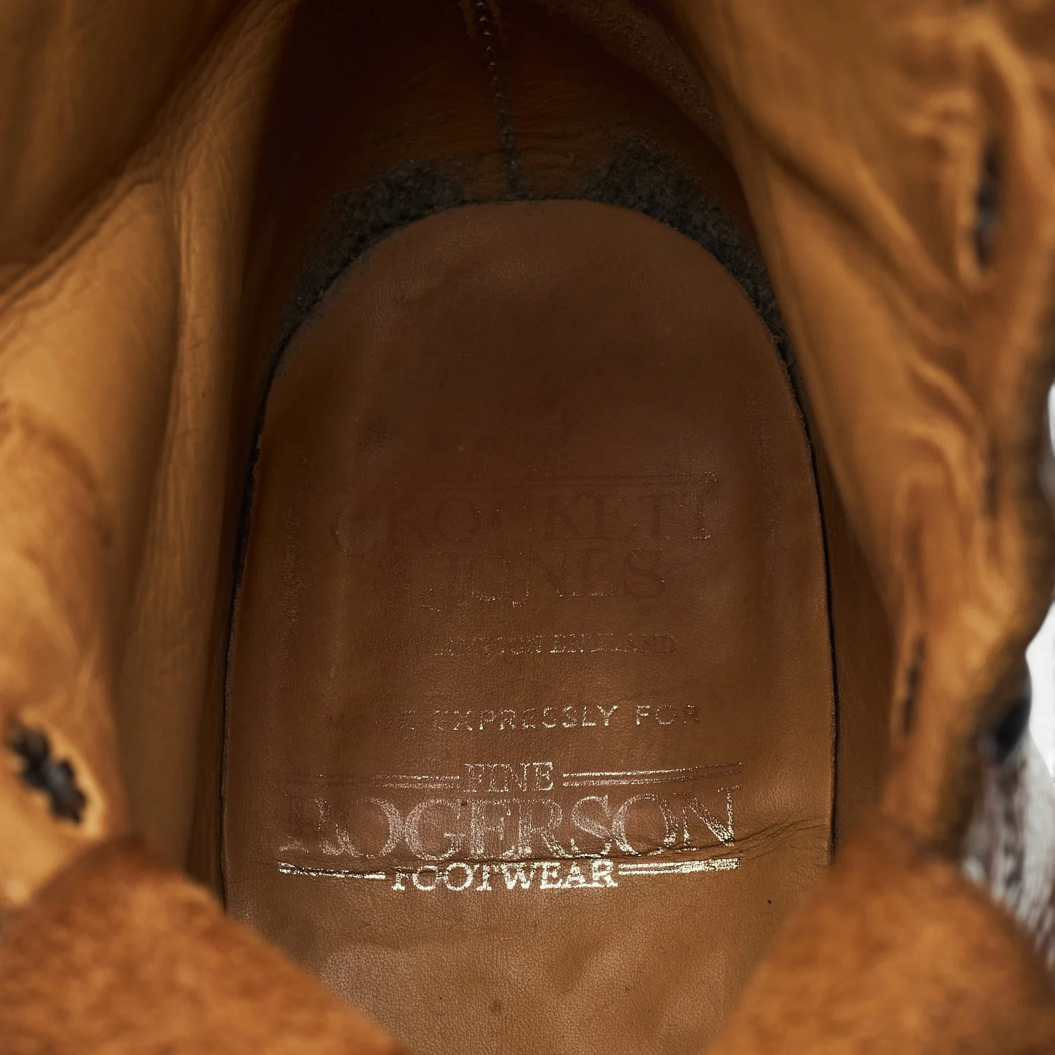 'Harry' Dark Brown Grain Leather Brogue Boots UK 10 F - Image 6