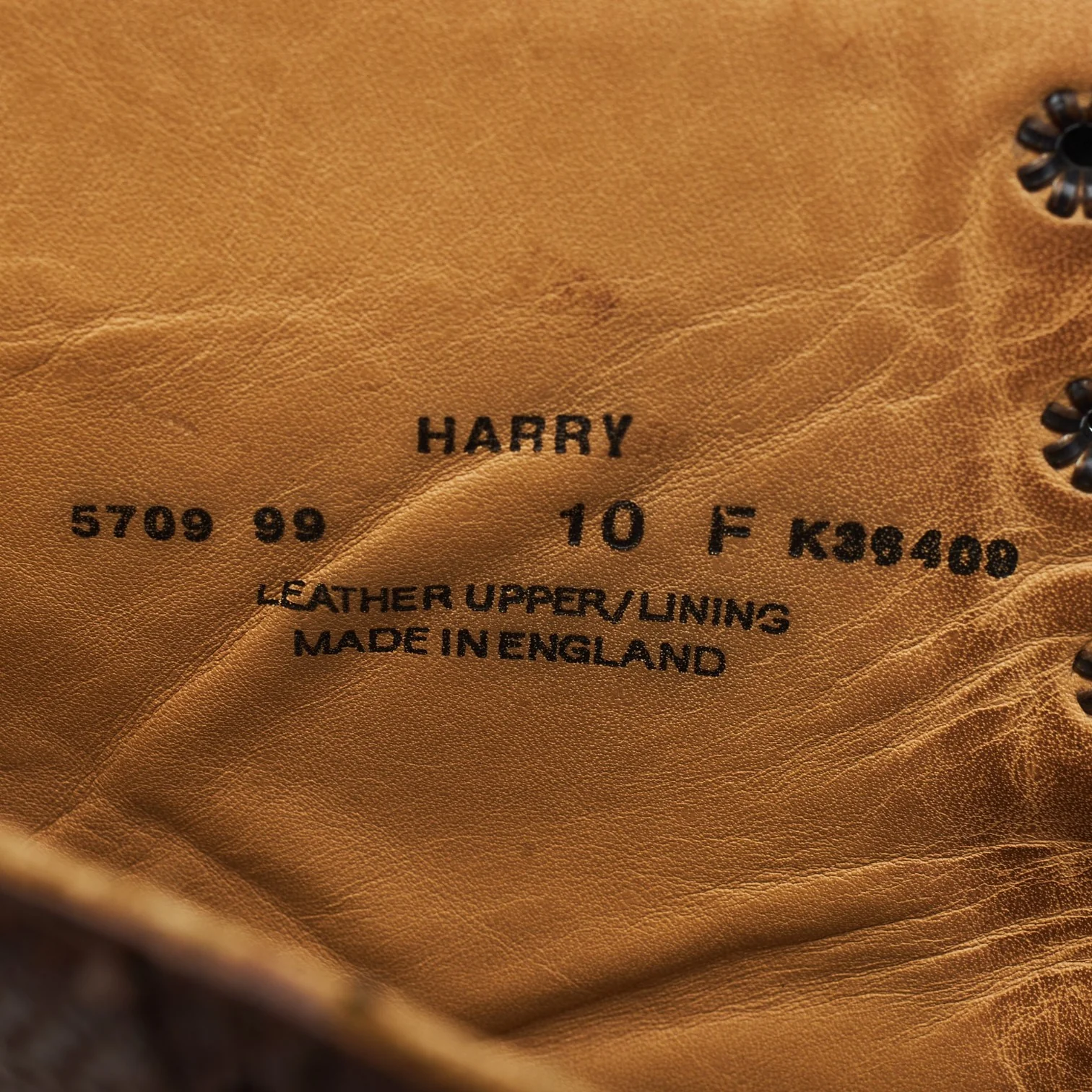 'Harry' Dark Brown Grain Leather Brogue Boots UK 10 F - Image 7