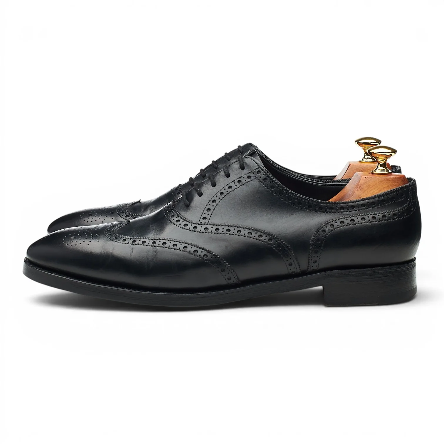 'Henford' Black Leather Oxford Brogues UK 9 E - Image 3