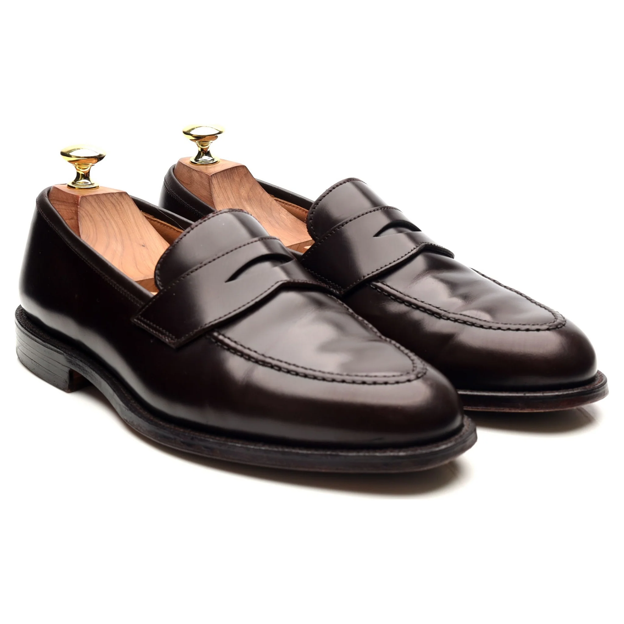 'Henley 3' Burgundy Leather Loafers UK 7.5 E - Image 7
