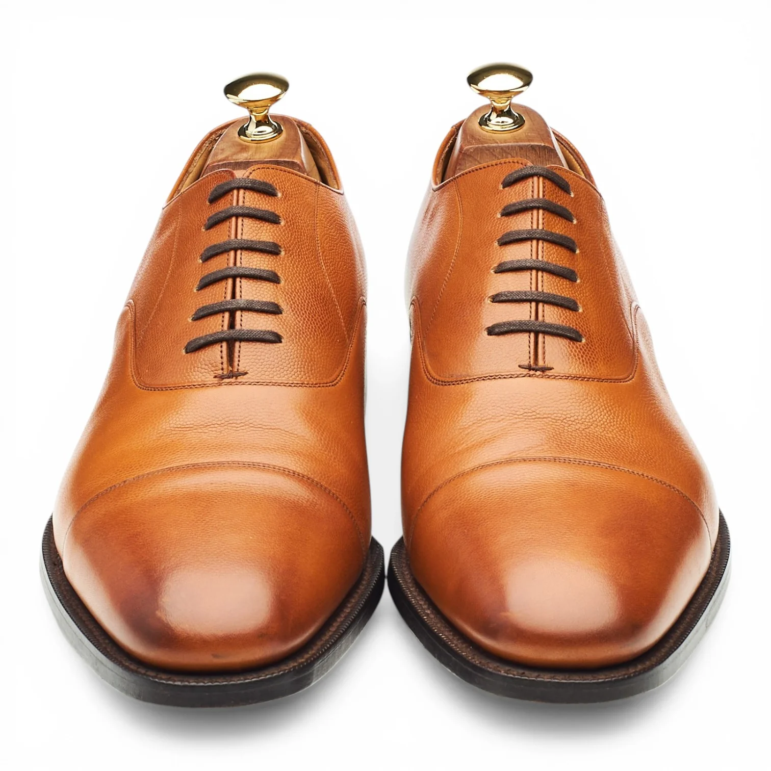 Royal Collection 'Henry' Tan Brown Leather Oxford UK 9.5 F - Image 2