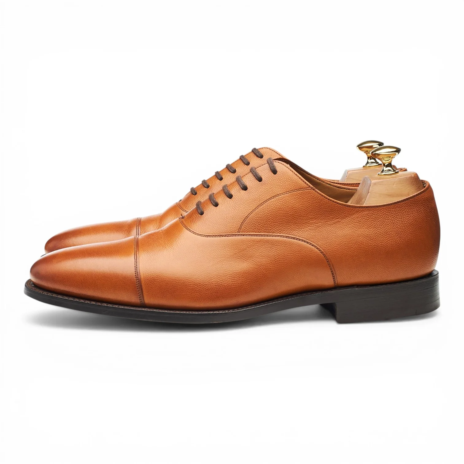 Royal Collection 'Henry' Tan Brown Leather Oxford UK 9.5 F - Image 3