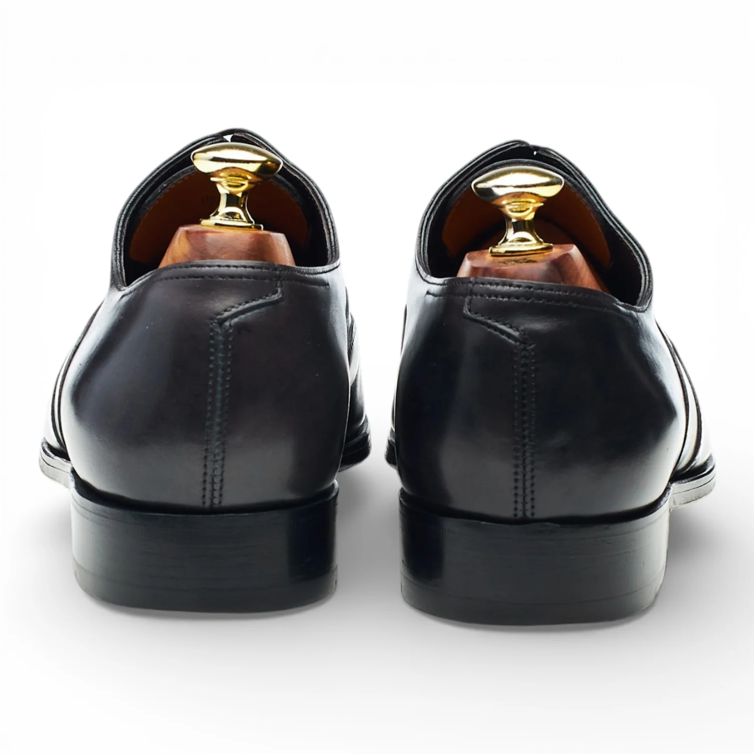 Hermes 'Hector' Dark Grey Leather Oxford UK 7 E - Image 4
