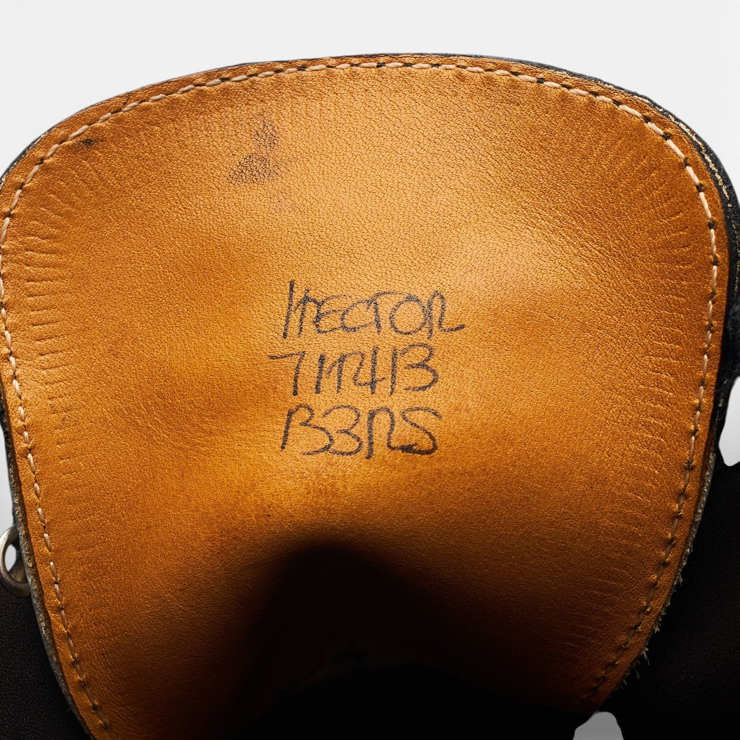 Hermes 'Hector' Dark Grey Leather Oxford UK 7 E - Image 7