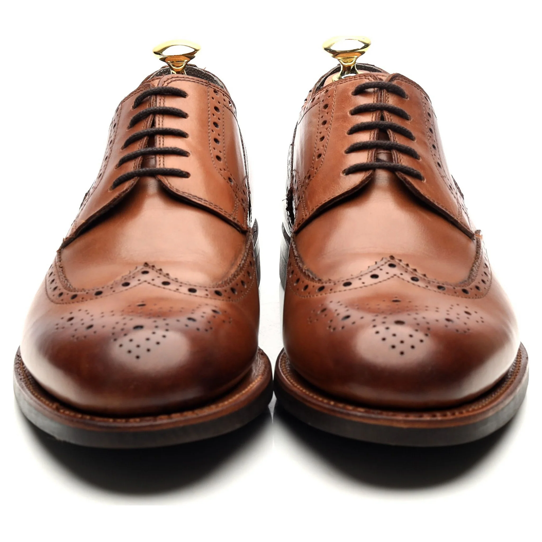 'Bath' Tan Brown Leather Derby Brogues UK 8 F - Image 8