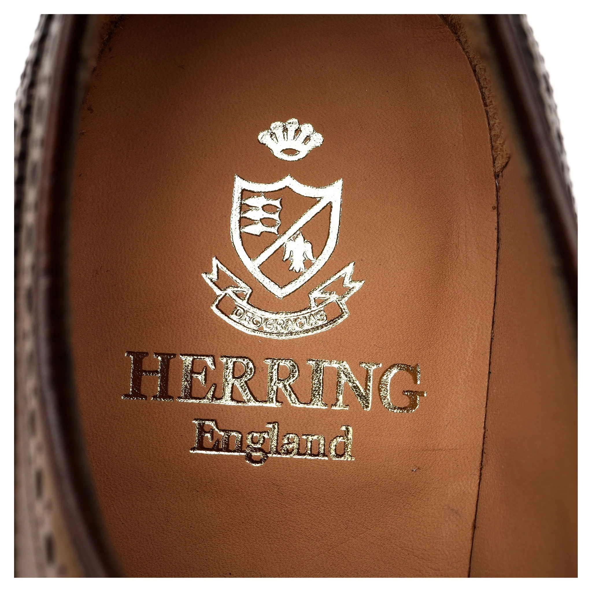 Herring 'Canning' Brown Leather Derby Brogues UK 9.5 F - Image 12