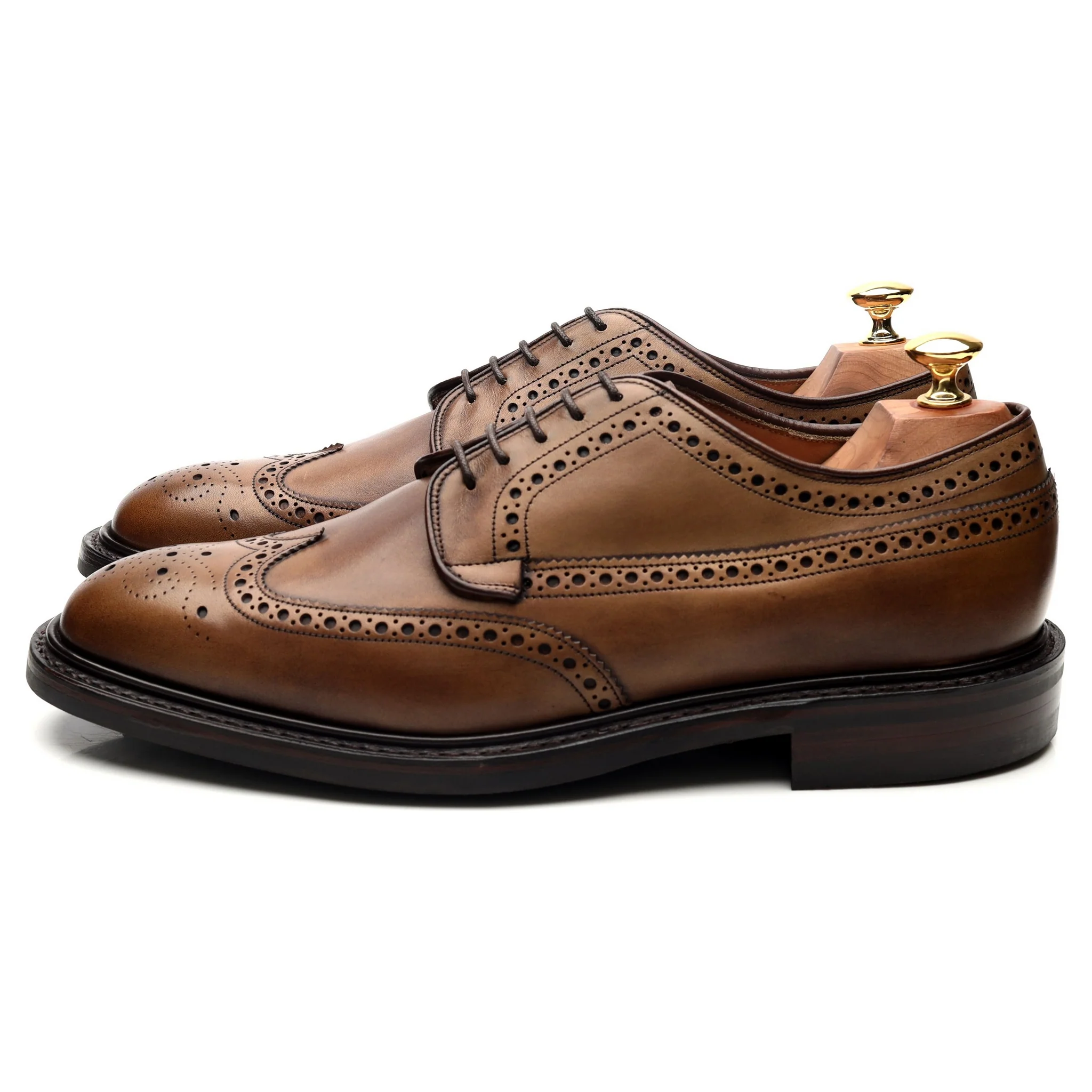 Herring 'Canning' Brown Leather Derby Brogues UK 9.5 F - Image 2