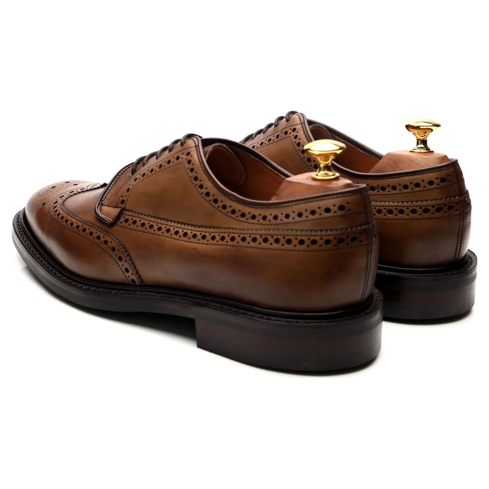 Herring 'Canning' Brown Leather Derby Brogues UK 9.5 F - Image 3