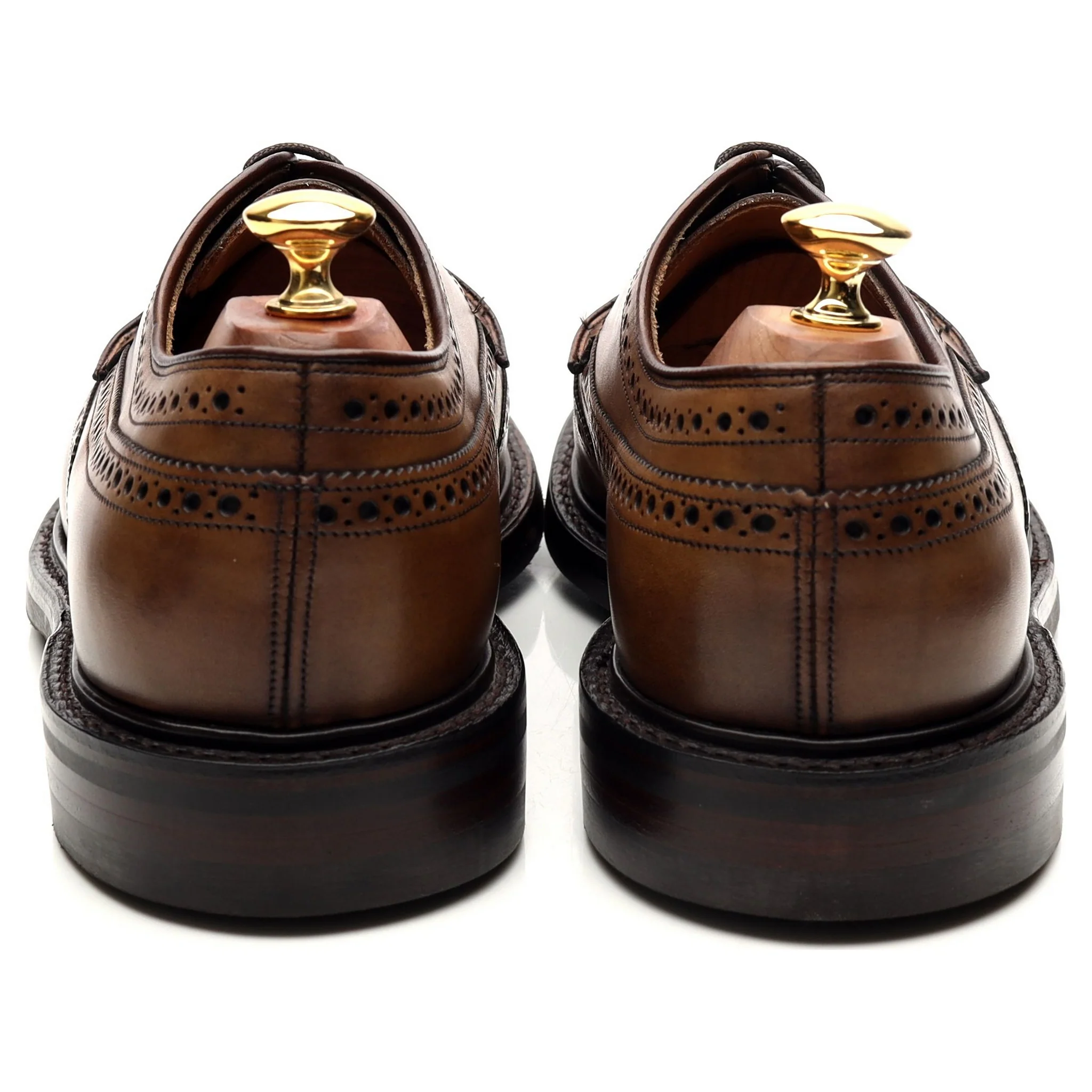 Herring 'Canning' Brown Leather Derby Brogues UK 9.5 F - Image 4