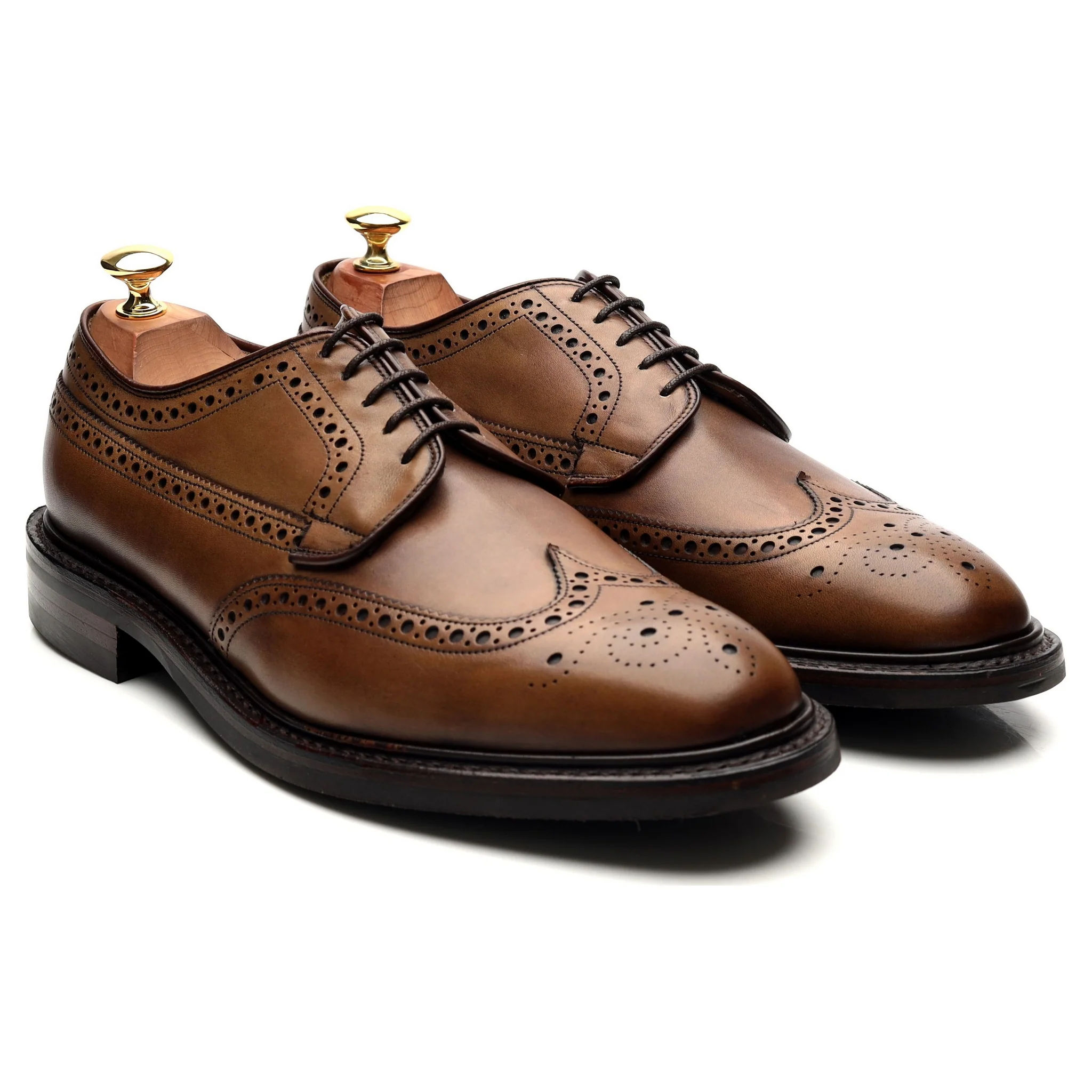Herring 'Canning' Brown Leather Derby Brogues UK 9.5 F - Image 7