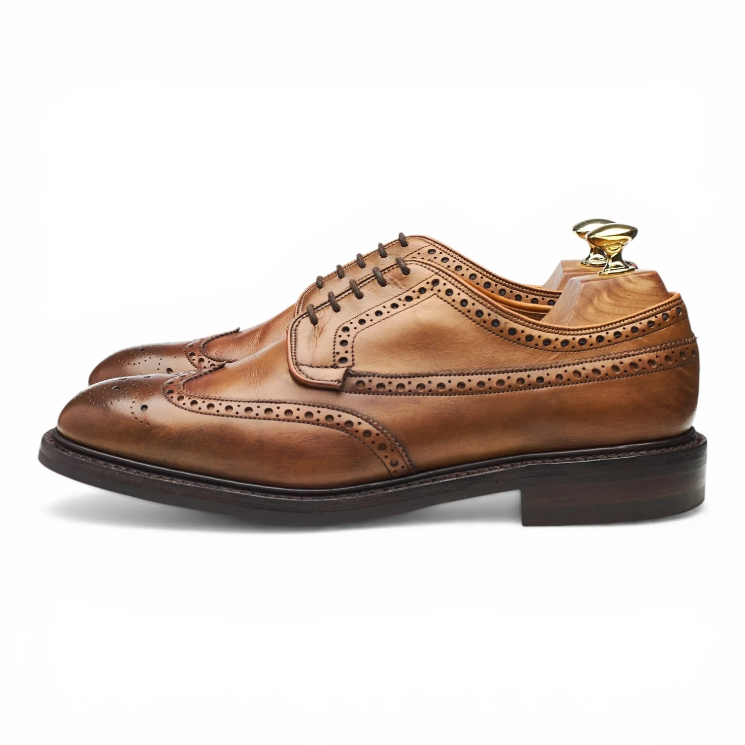 Herring 'Canning' Brown Leather Derby Brogues UK 7.5 F - Image 3