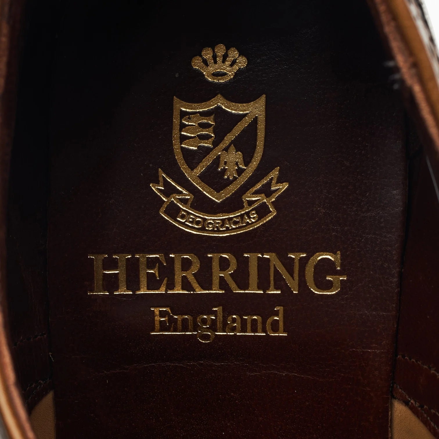 Herring 'Fencote' Brown Leather Oxford Brogues UK 7 F - Image 6