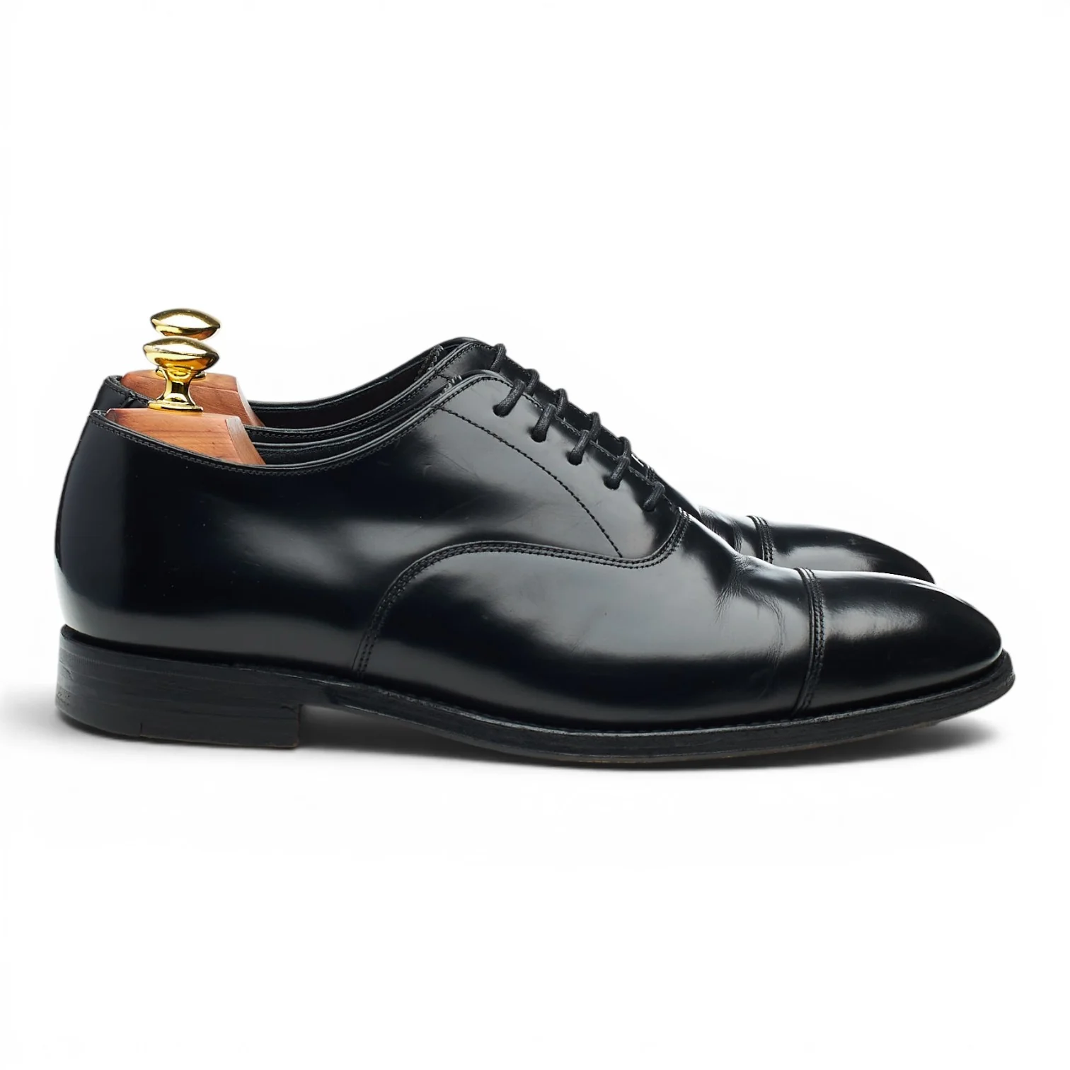 Herring 'Knightsbridge' Black Leather Oxford UK 7.5 F