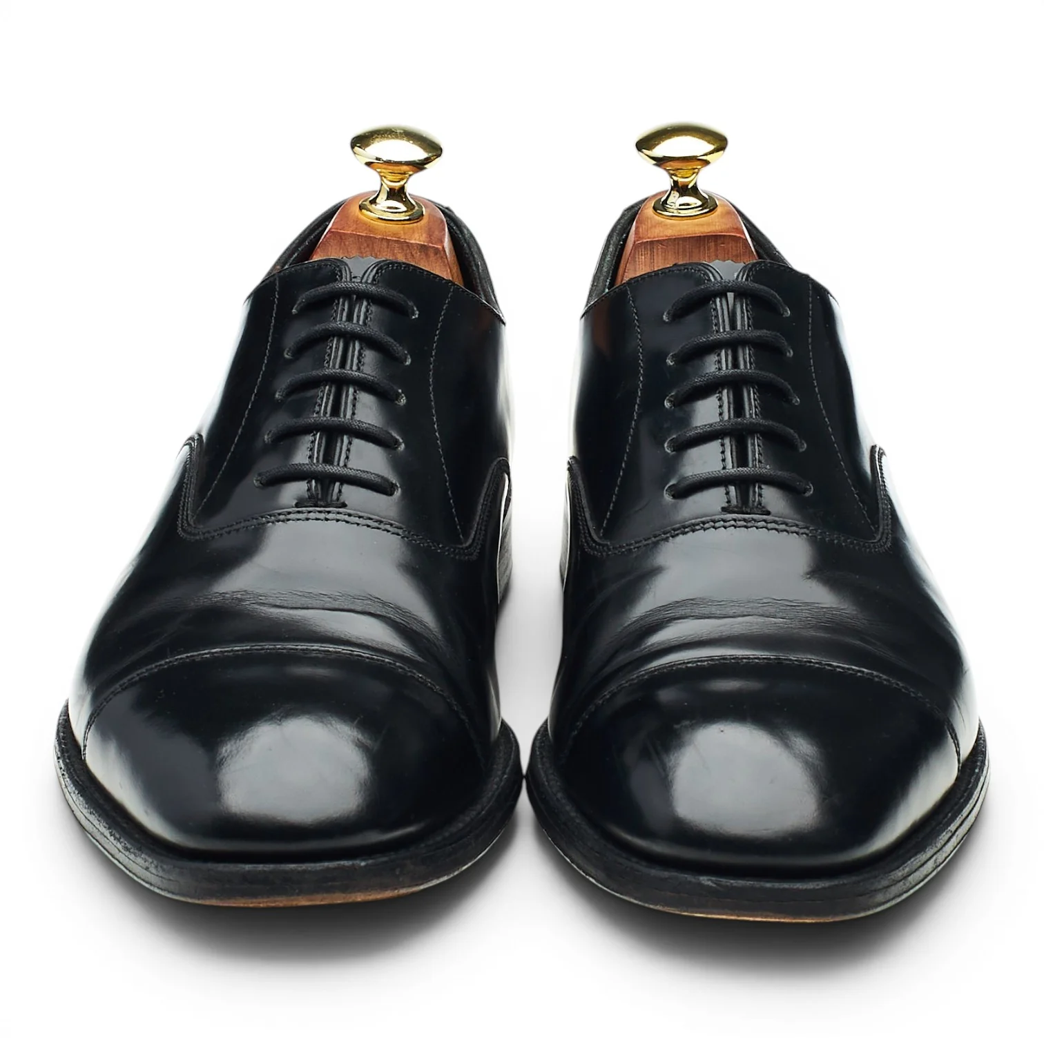 Herring 'Knightsbridge' Black Leather Oxford UK 7.5 F - Image 2