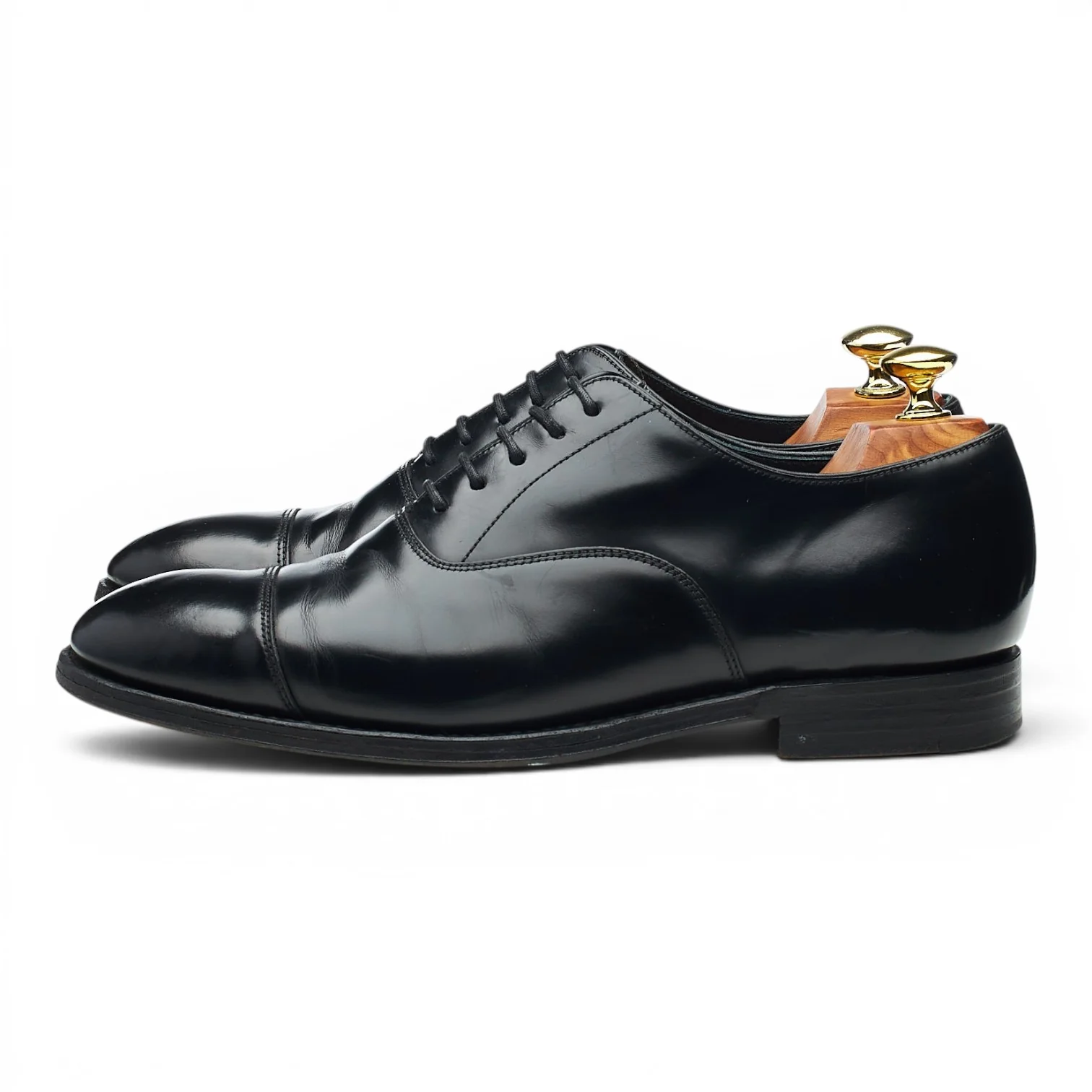 Herring 'Knightsbridge' Black Leather Oxford UK 7.5 F - Image 3