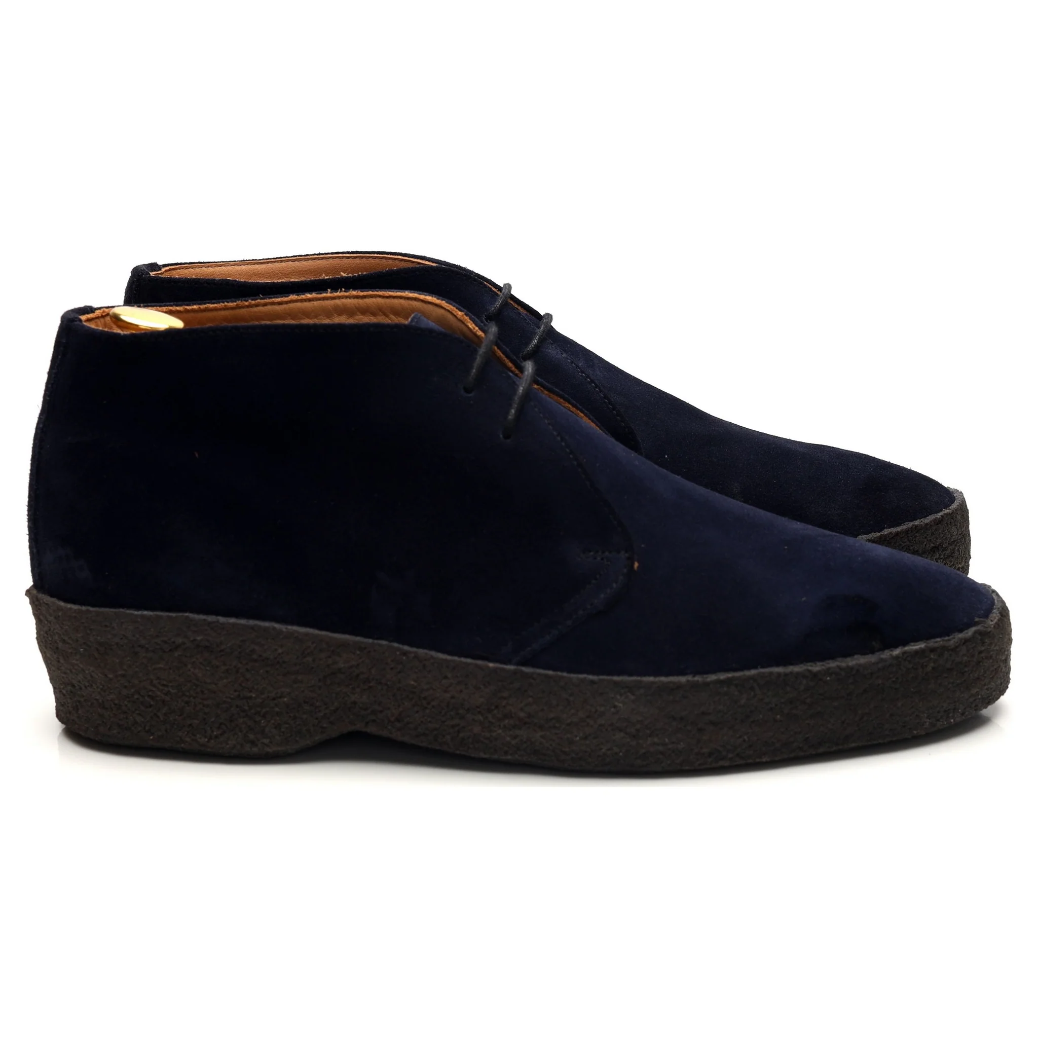 Herring 'Mustang' Navy Blue Suede Chukka Boots UK 8.5