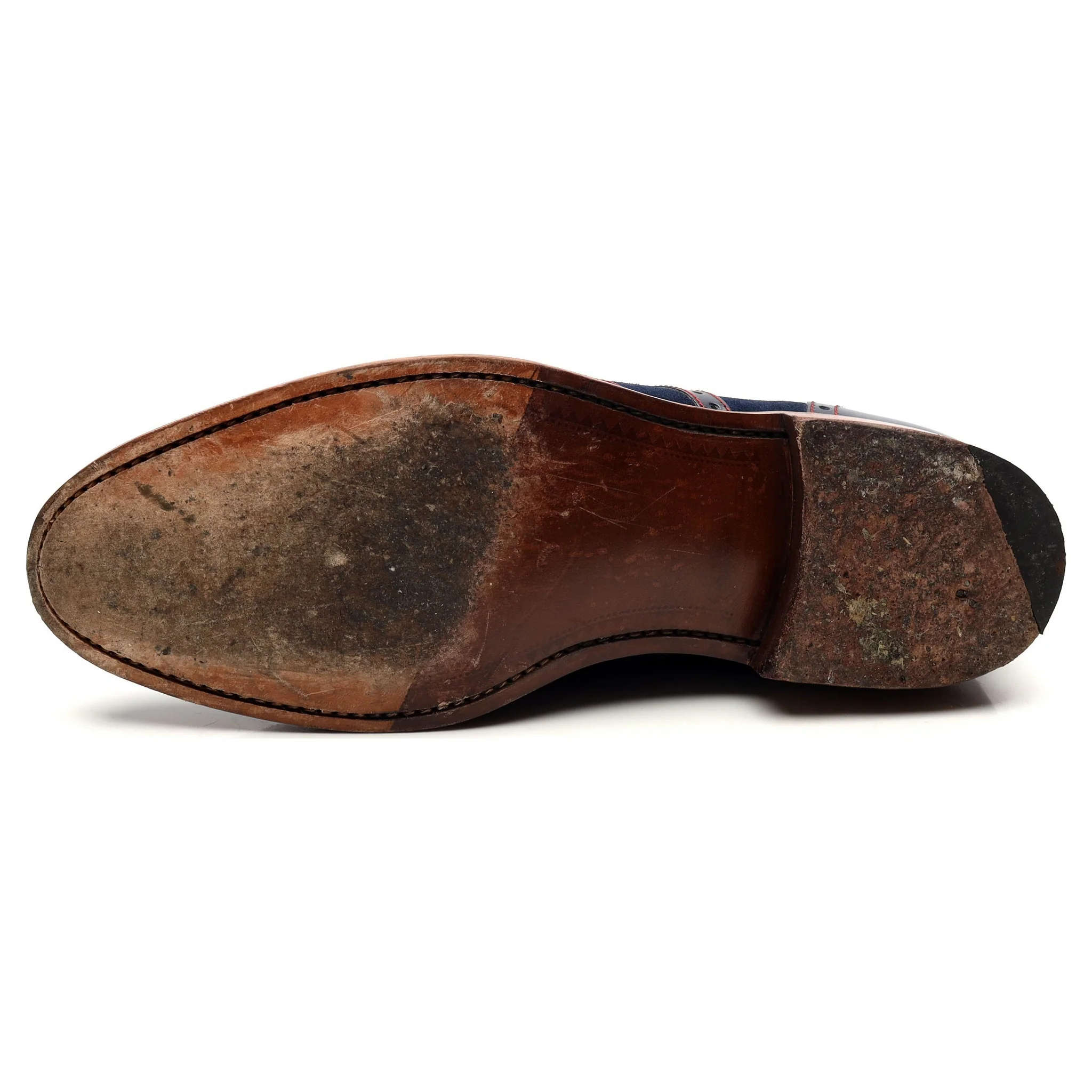 'Hathaway' Navy Blue Leather Brogues UK 8 F - Image 10