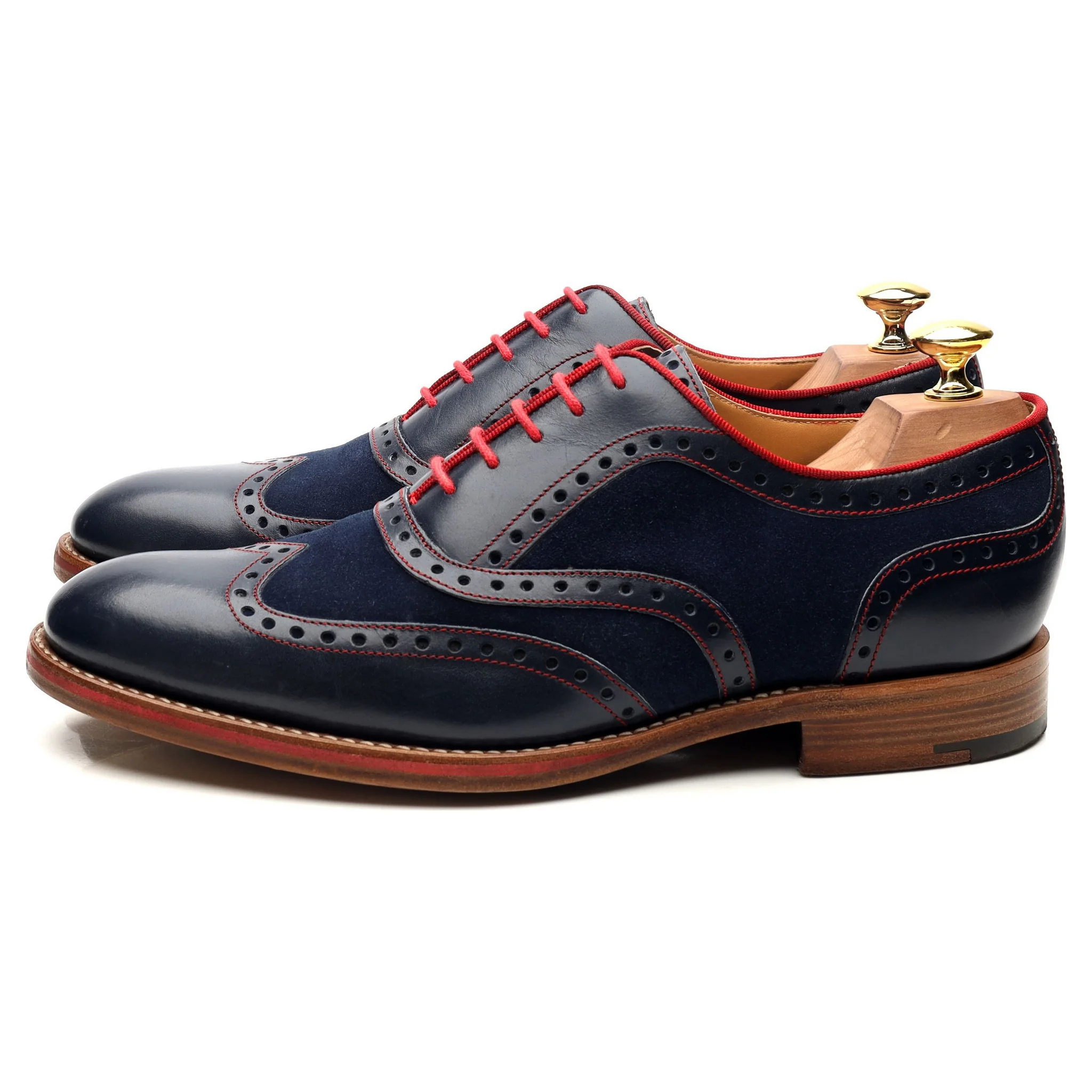 'Hathaway' Navy Blue Leather Brogues UK 8 F - Image 2