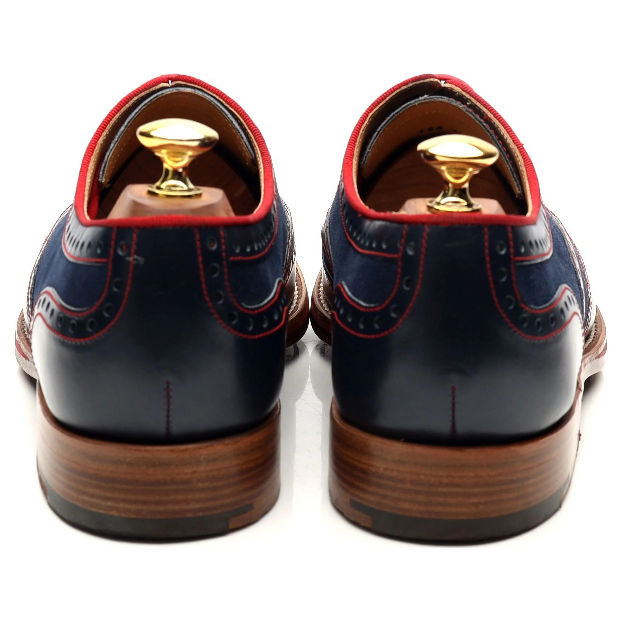 'Hathaway' Navy Blue Leather Brogues UK 8 F - Image 4