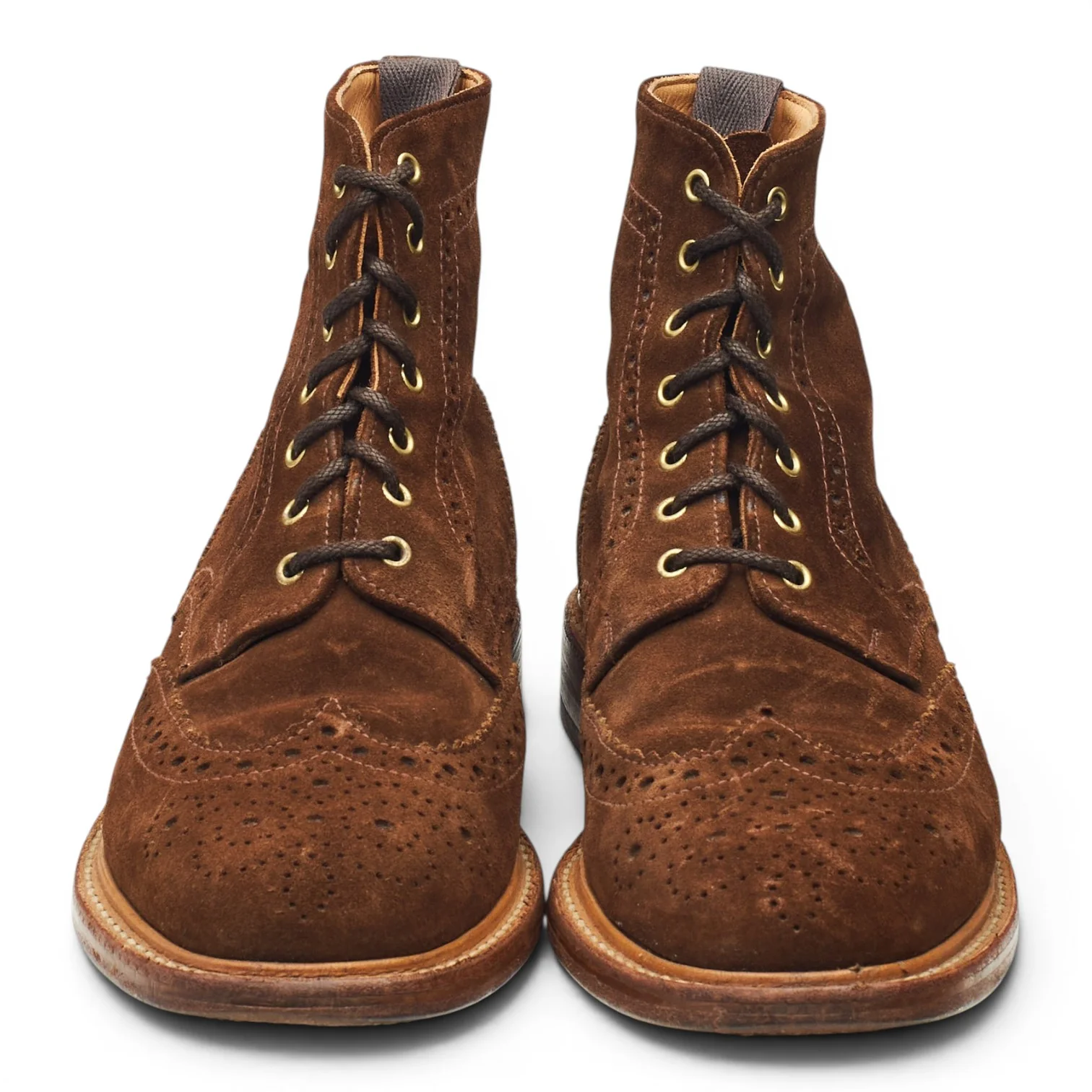 Herring 'Newmarket' Brown Suede Brogue Boots UK 8.5 - Image 2