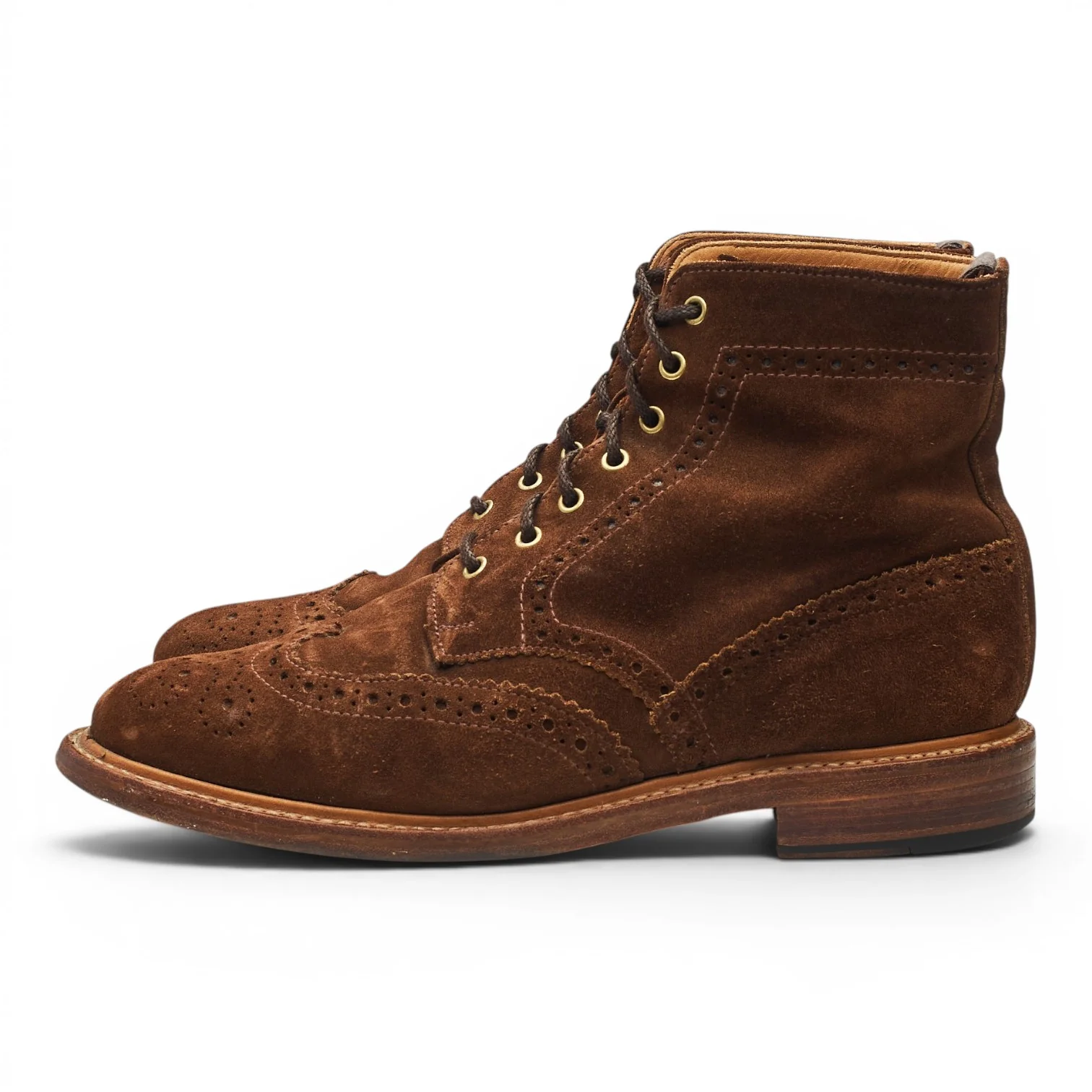 Herring 'Newmarket' Brown Suede Brogue Boots UK 8.5 - Image 3