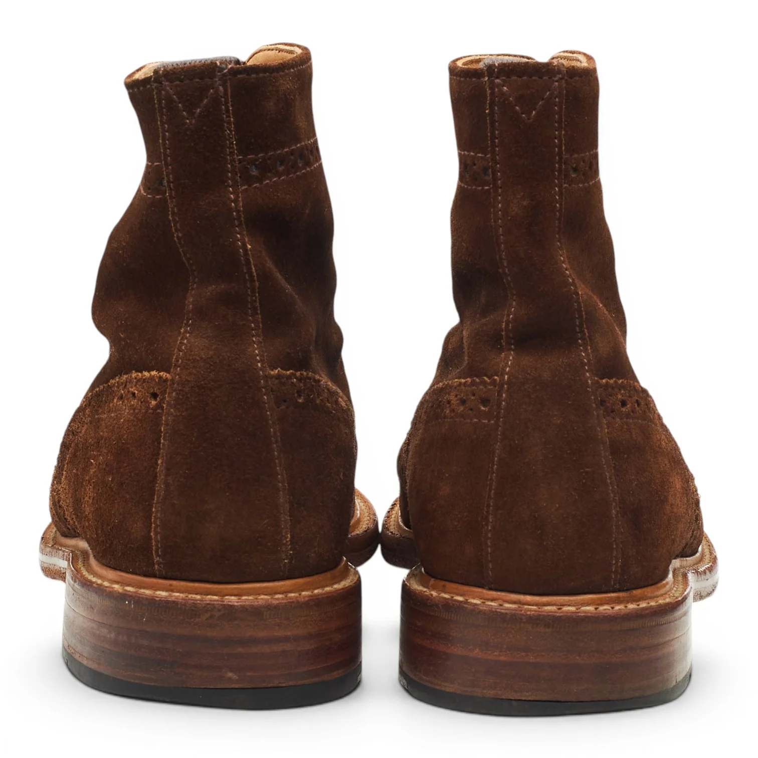 Herring 'Newmarket' Brown Suede Brogue Boots UK 8.5 - Image 4