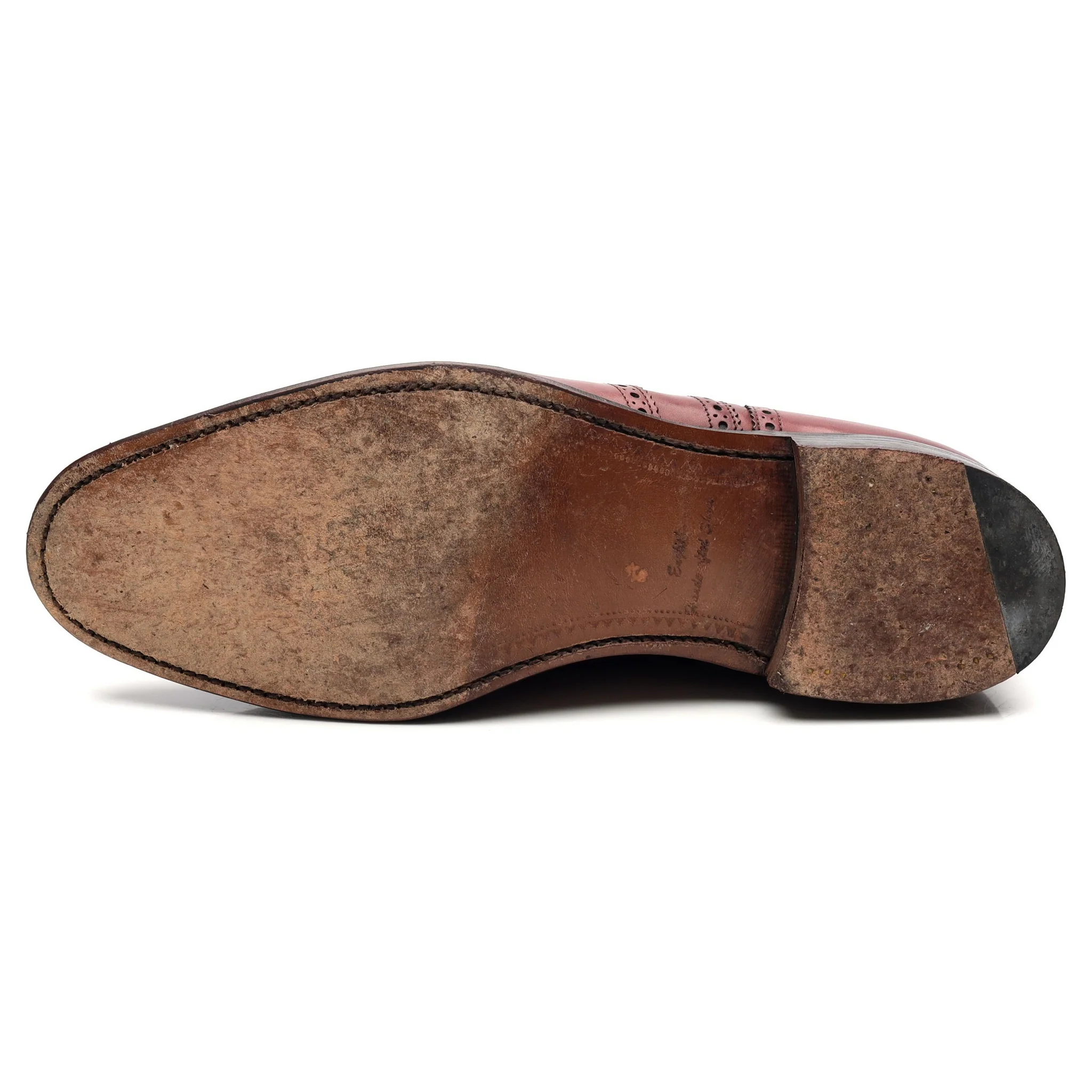 'Richmond' Burgundy Leather Brogues UK 9.5 F - Image 10