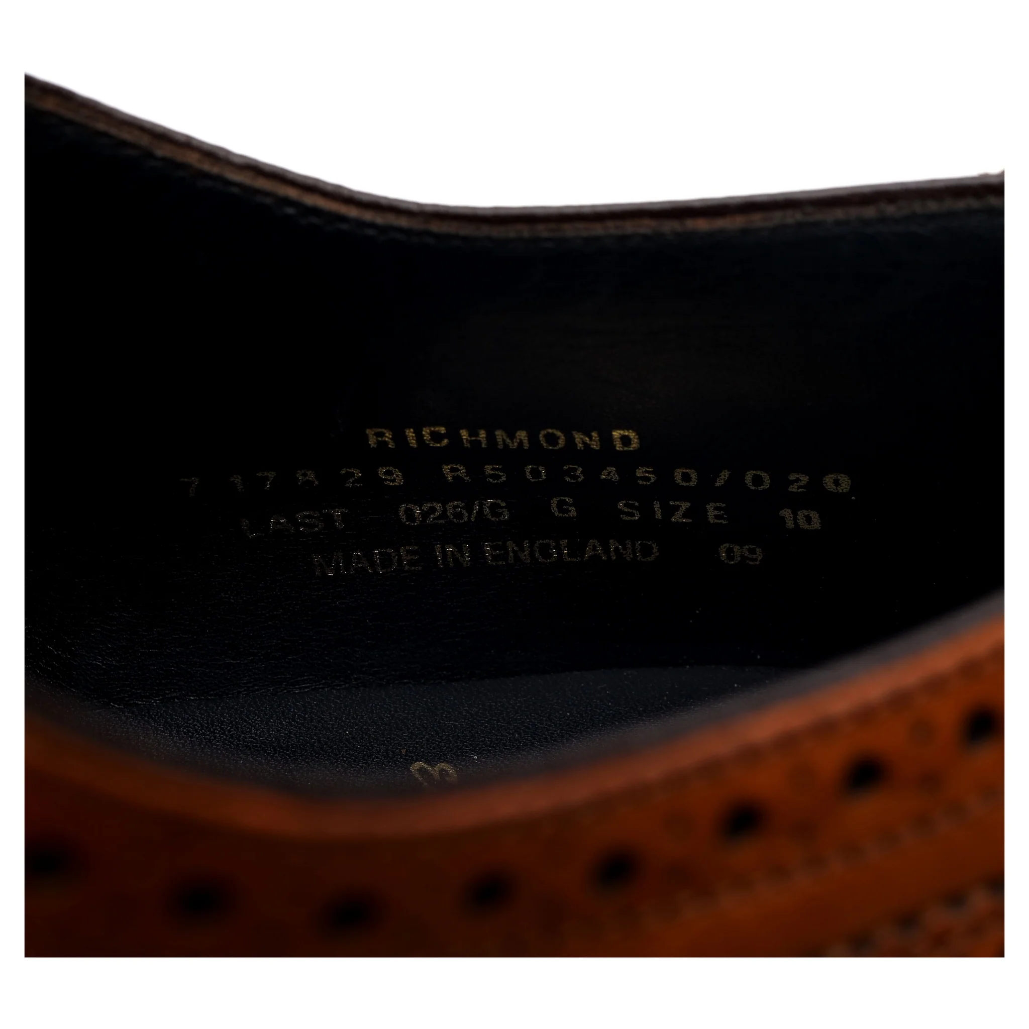 'Richmond' Tan Brown Leather Brogues UK 10 G - Image 13