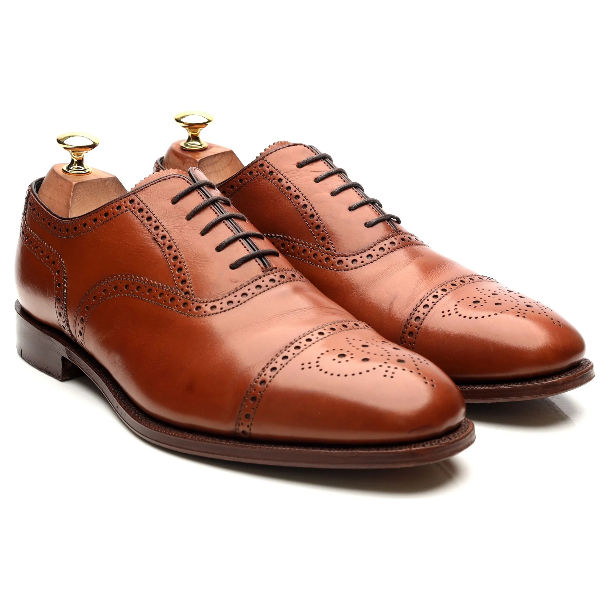 'Hampstead' Tan Brown Leather Oxford Brogues UK 9.5 G - Image 7