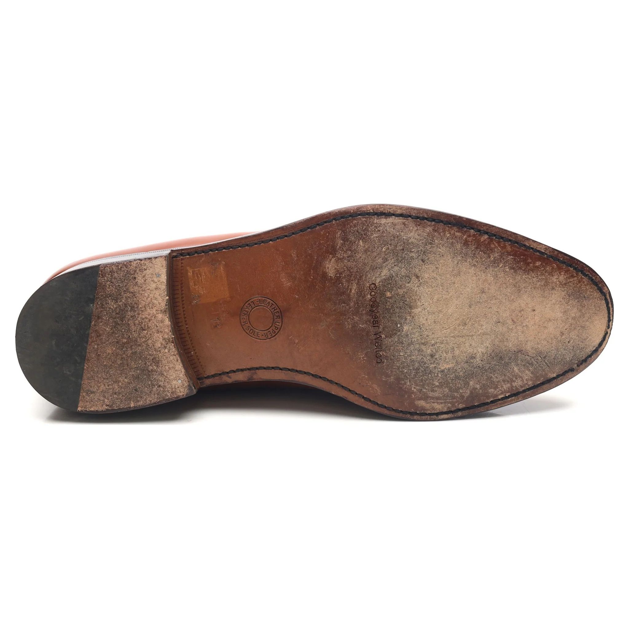 'Fletcher' Tan Brown Leather Tassel Loafers UK 12 F - Image 11
