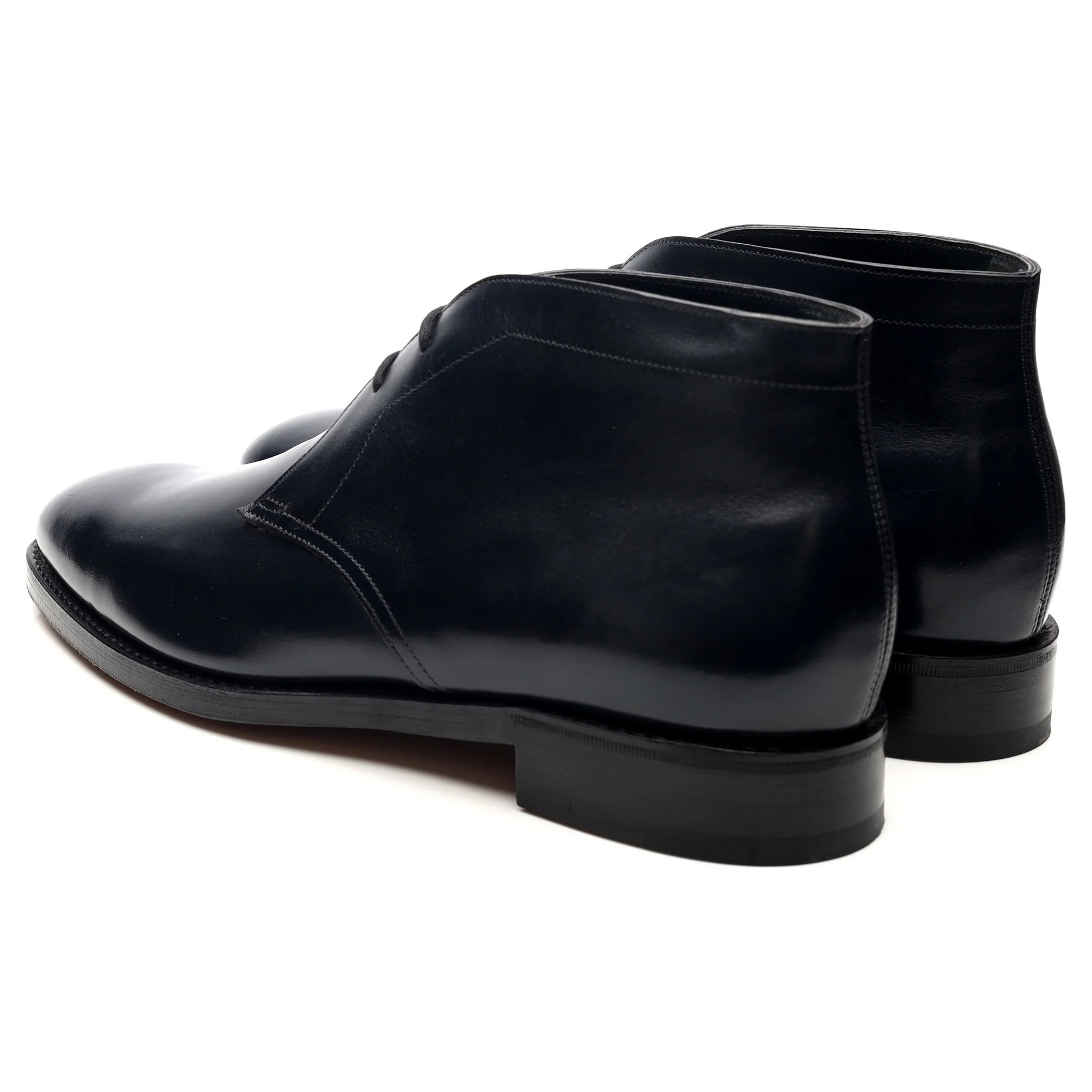 'Heywood' Navy Blue Leather Boots UK 7 E - Image 3