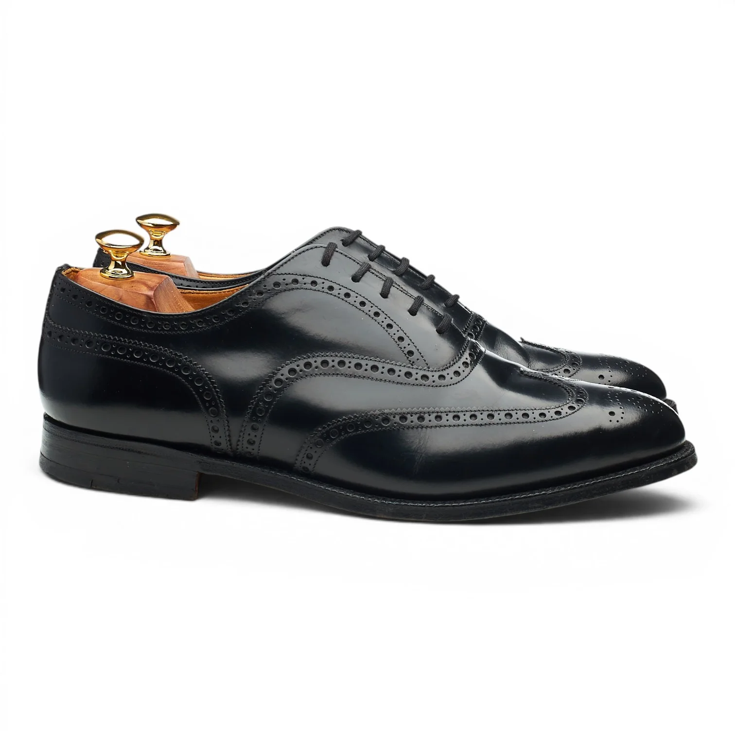 'Hickstead' Black Leather Oxford Brogue UK 10 G