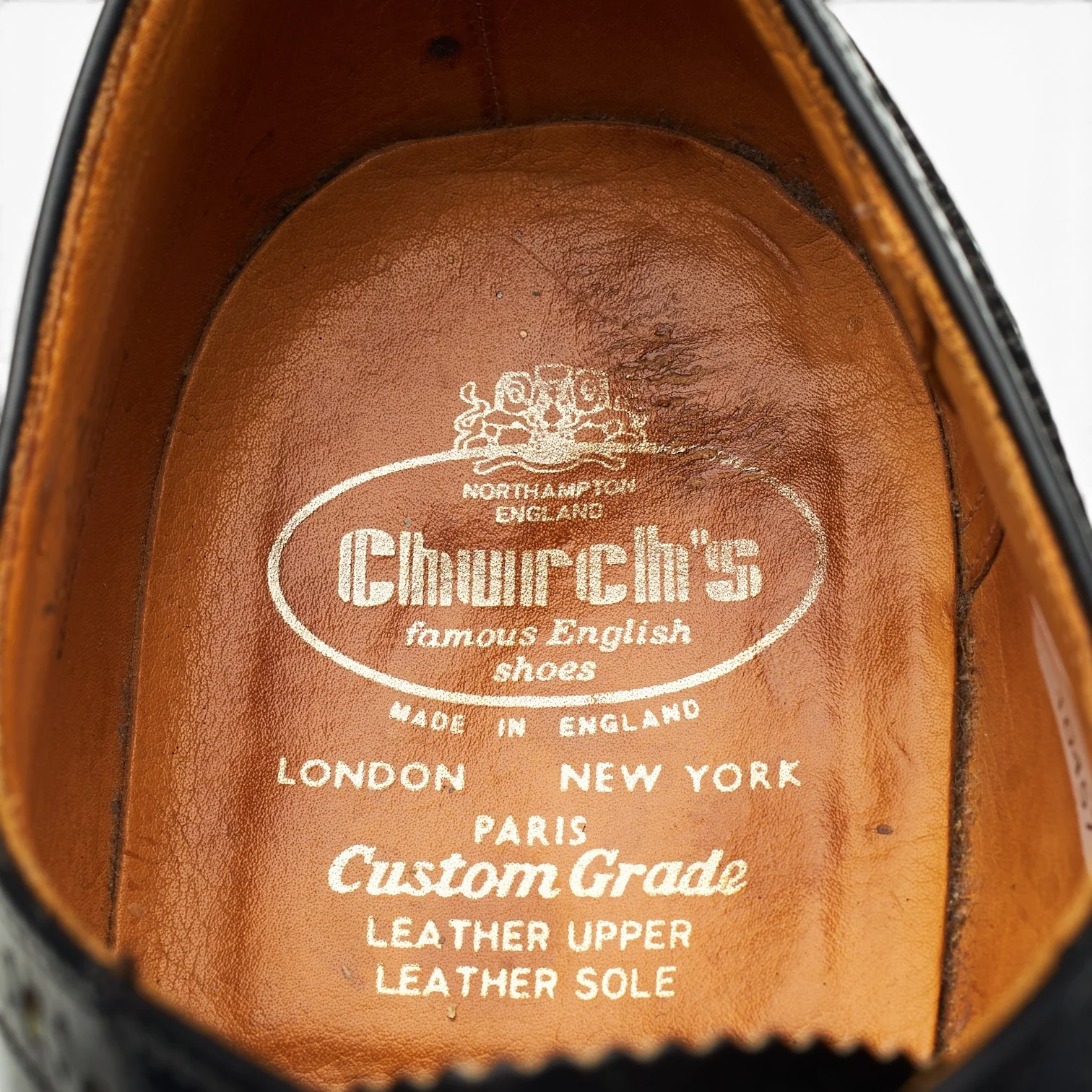 'Hickstead' Black Leather Oxford Brogue UK 10 G - Image 6