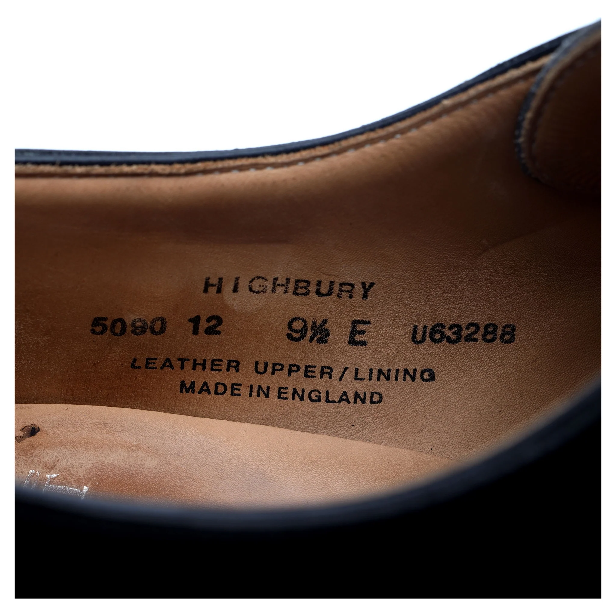 'Highbury' Black Leather Derby UK 9.5 E - Image 13