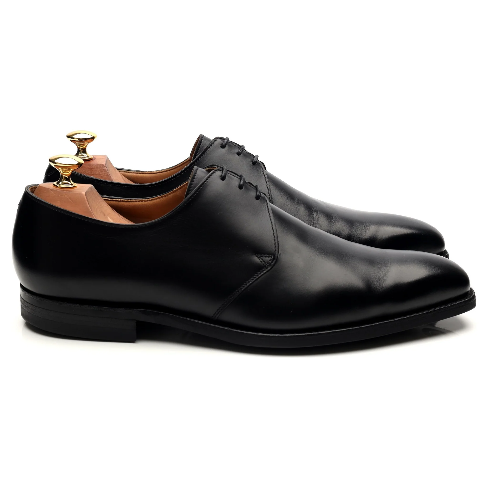 'Highbury' Black Leather Derby UK 9.5 E - Image 6